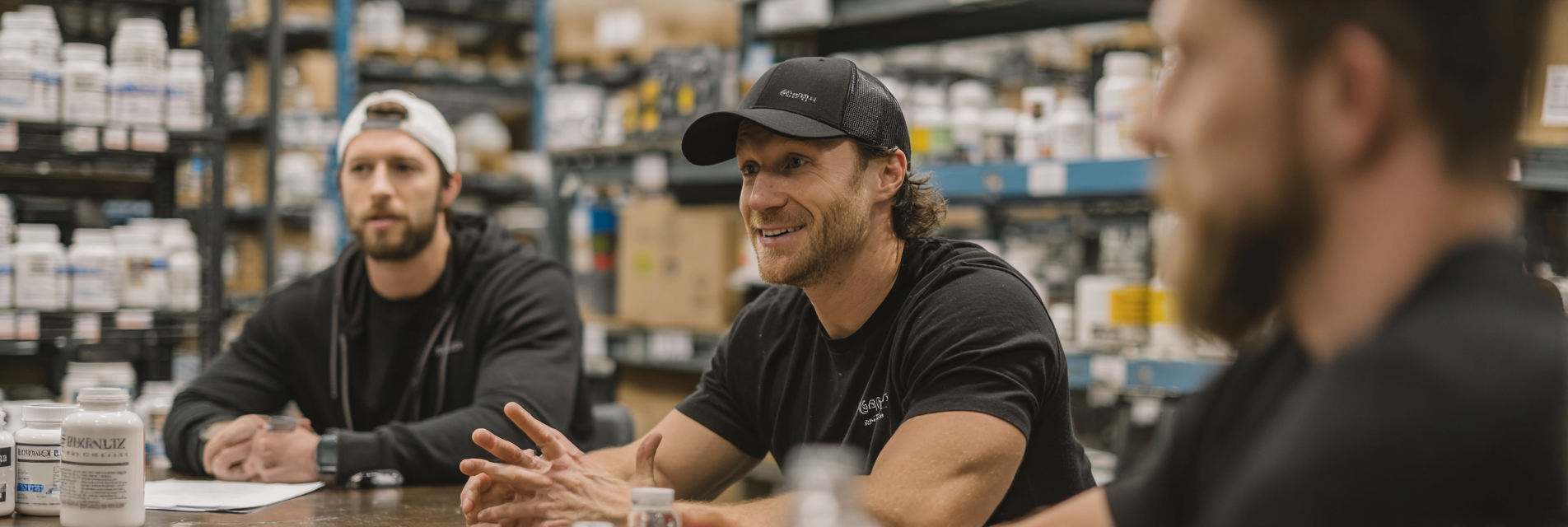 Supplement brand meeting with manufacturer