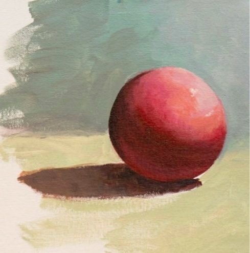 "Sitting Sphere"
10 x 10,
Acrylic Paint - Bristol Paper,
2025