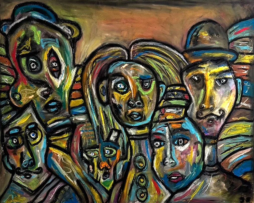 "Family Portrait"
30 x 24,
Oil Pastel - Canvas,
2025