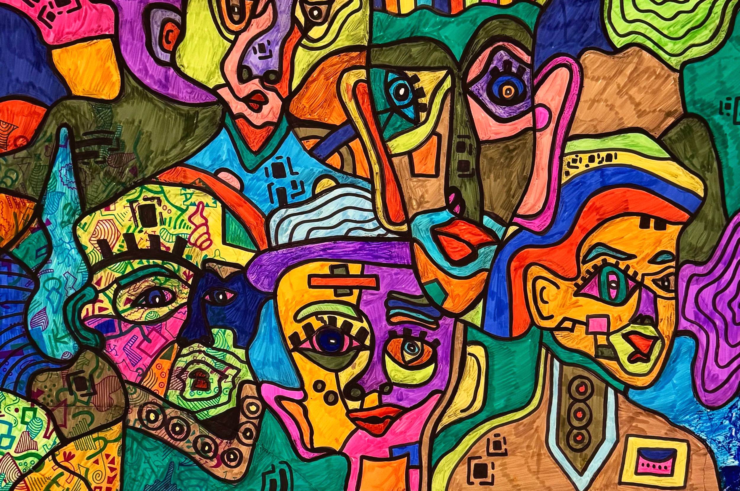 Restless Dreams
40" x 20",
Watercolor Marker - Markerboard, 
2025