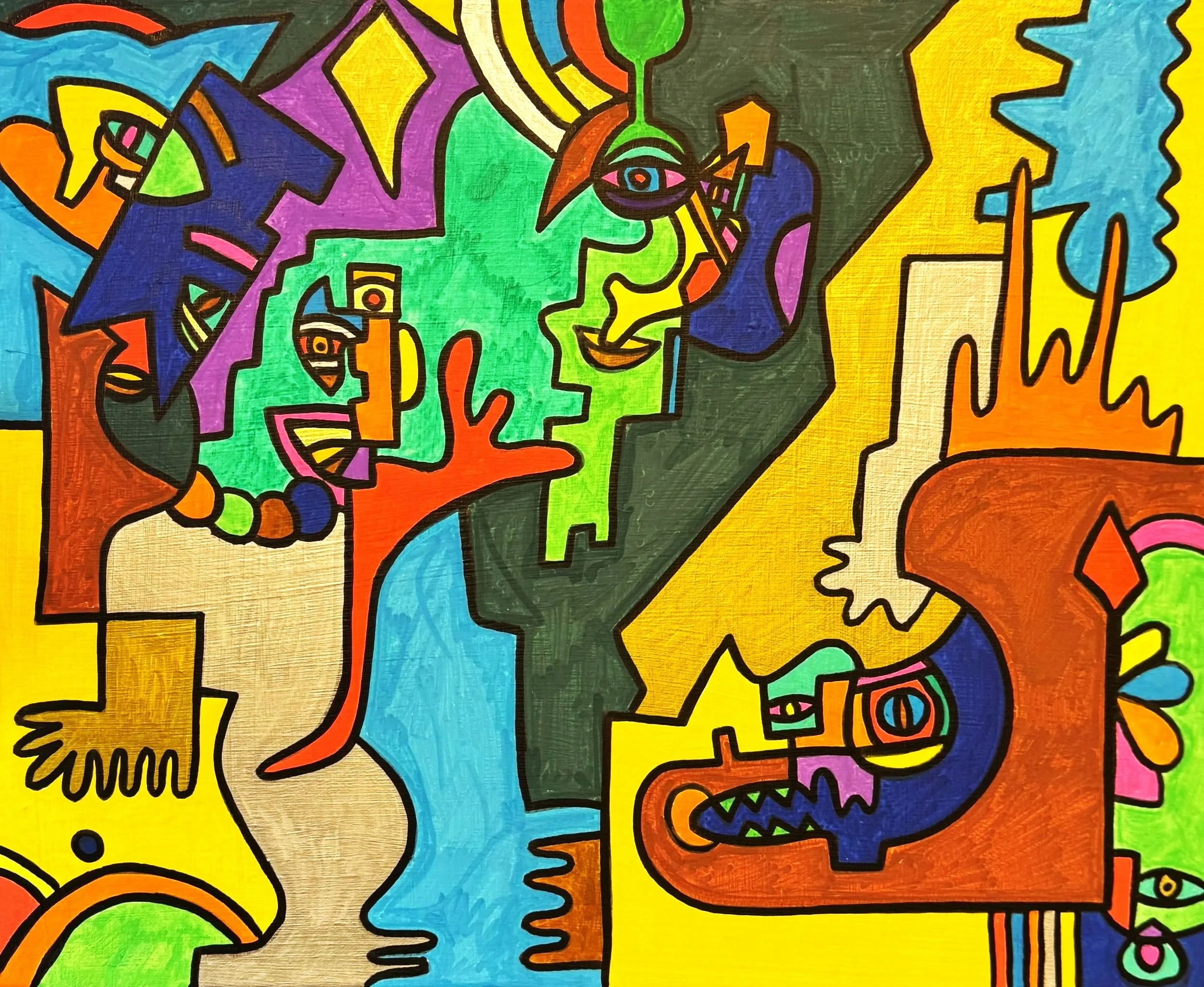 Untitled 
30" x 20",
Paint Pen - Canvas,
2025