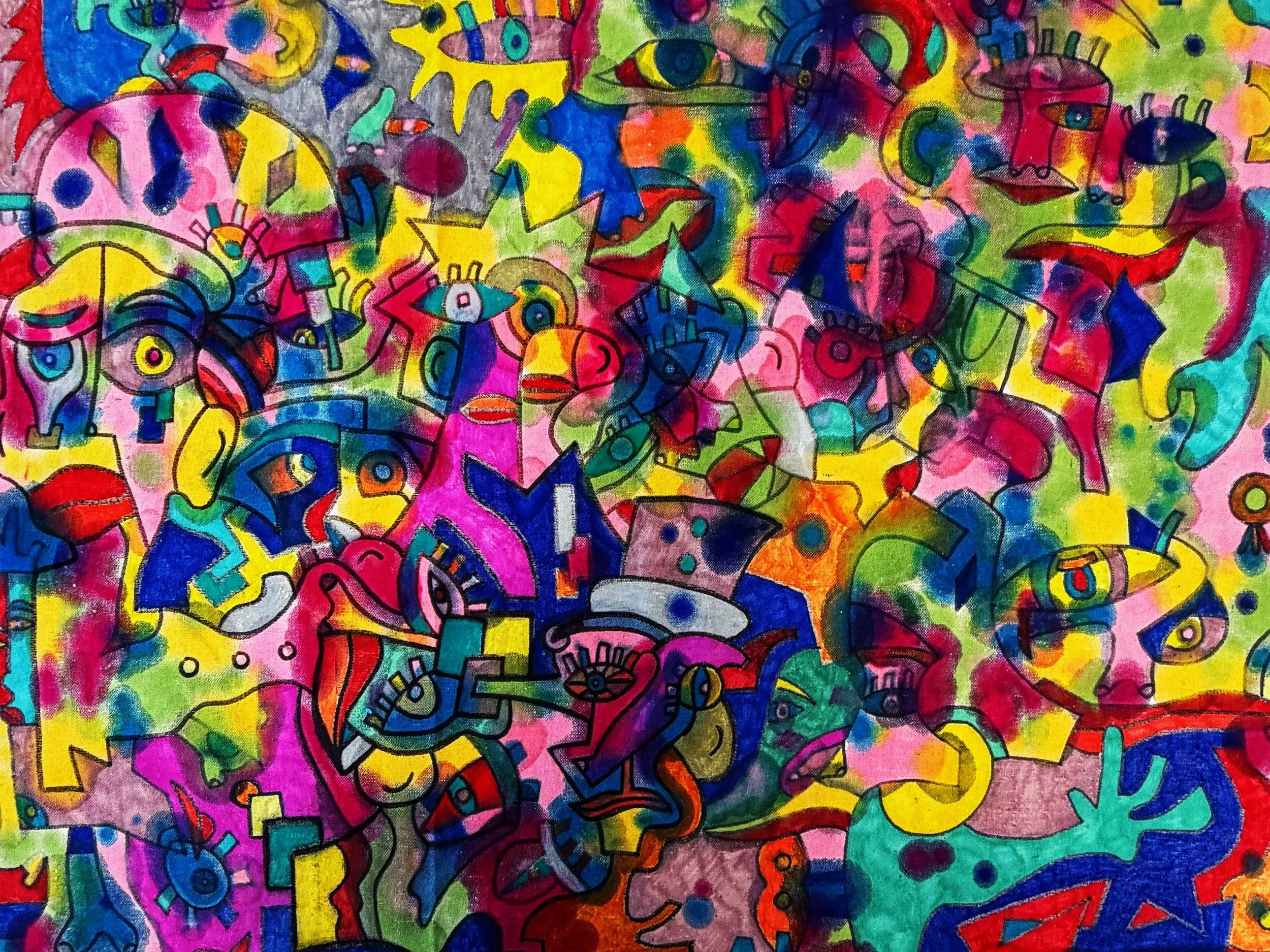 A Miracle  40" x 30",
Ink - Unprimed Canvas,
2026