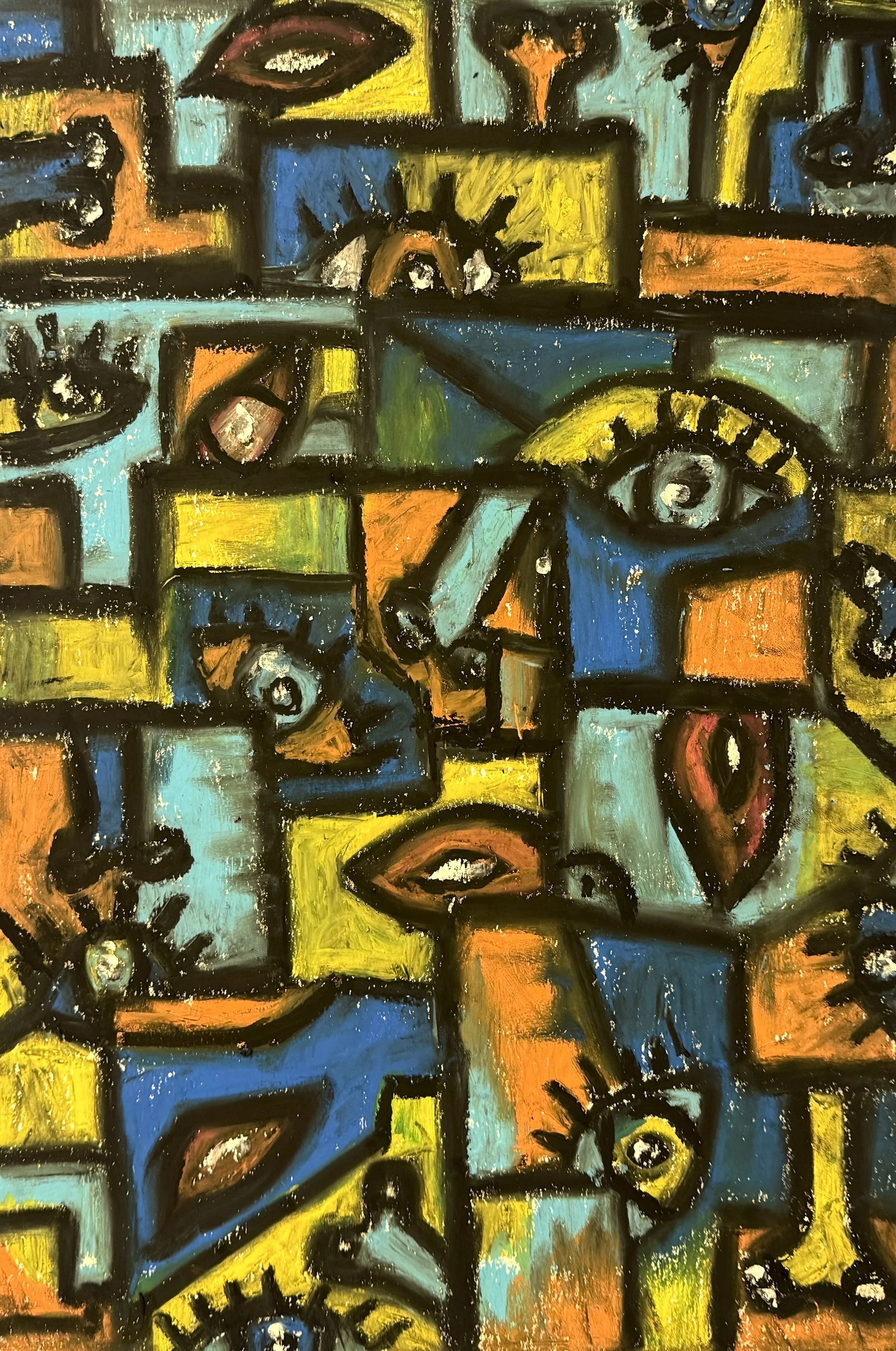 "The Blind Leading The Blind"
20 x 30,
Oil Pastel - Canvas Paper,
2025