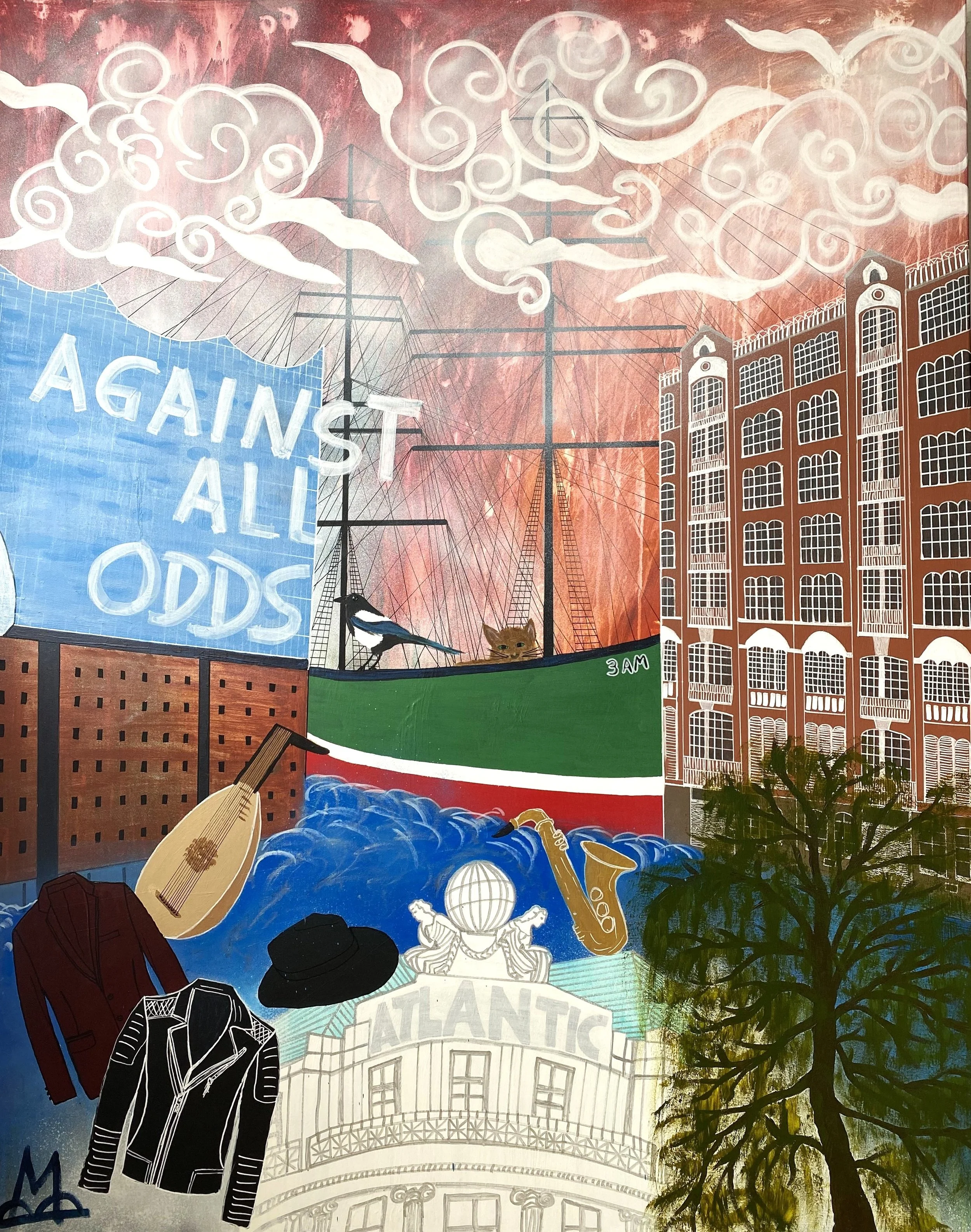 AGAINST ALL ODDS - Series: 3AM 2025, acrylic on canvas - 1500x1200mm