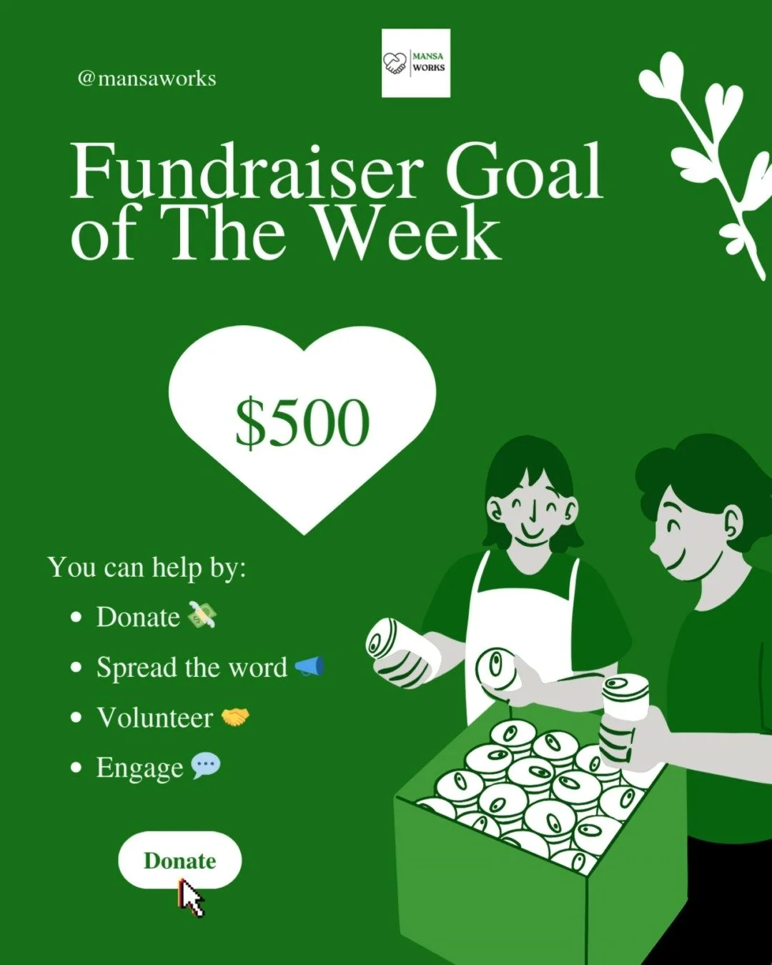 We’re on a mission to make a difference, but we can’t do it alone! Your support is crucial in making positive impacts!
Here’s how you can help
πΈ Donate: Every dollar counts! Whether it’s a small contribution or a larger gif