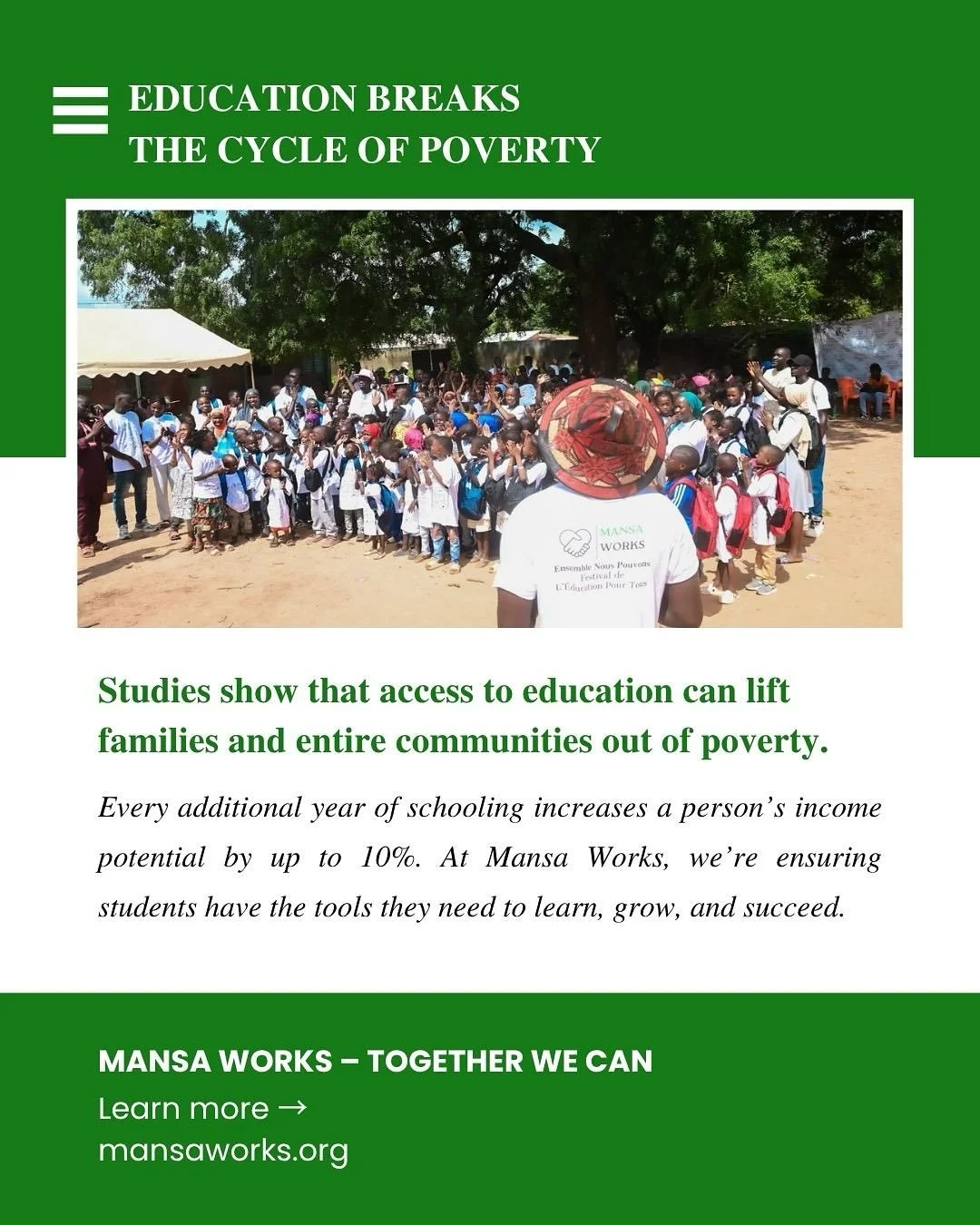 Education isn&rsquo;t just about books &mdash; it&rsquo;s about breaking barriers. 📚✨
When a child gains access to quality education, they gain the power to uplift their entire family and community.

Through our Supplying Success: Empowering Student