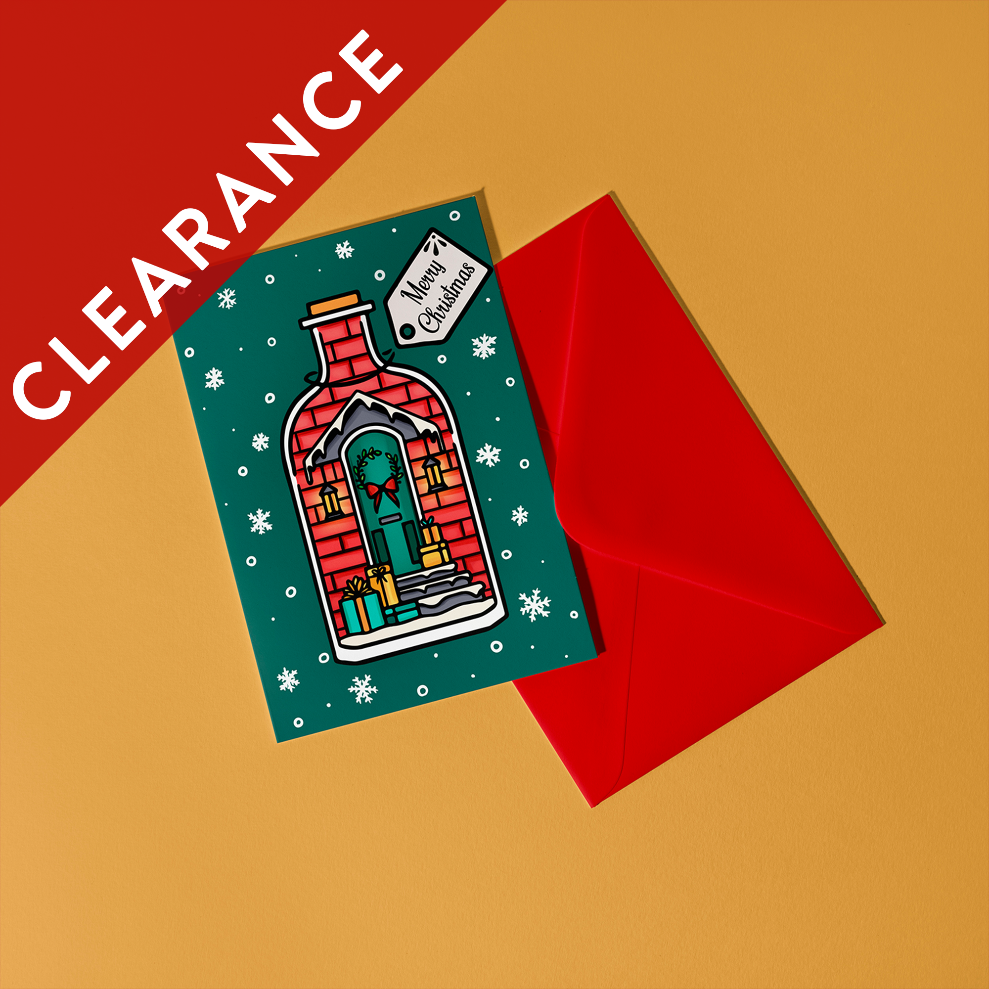 CLEARANCE: Wreath Christmas Card