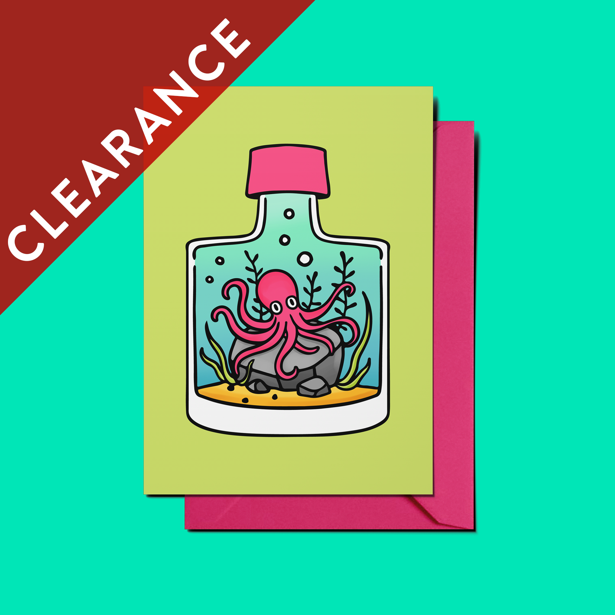 CLEARANCE: Octopus Greeting Card