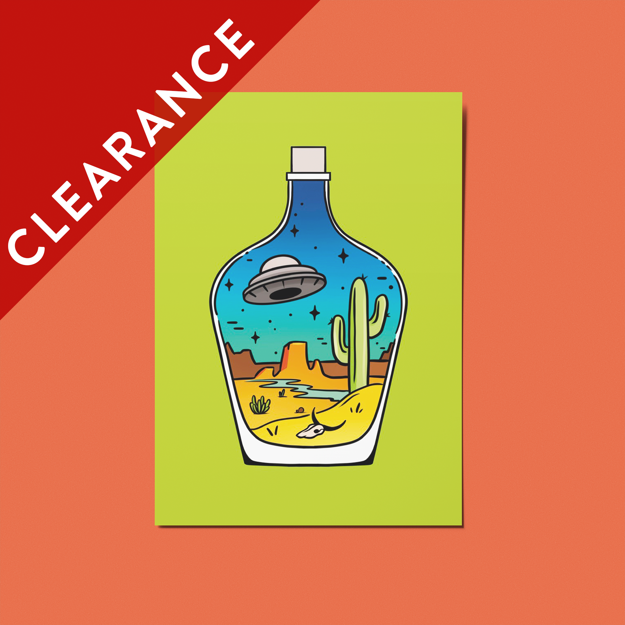 CLEARANCE: UFO Soft Touch Postcard