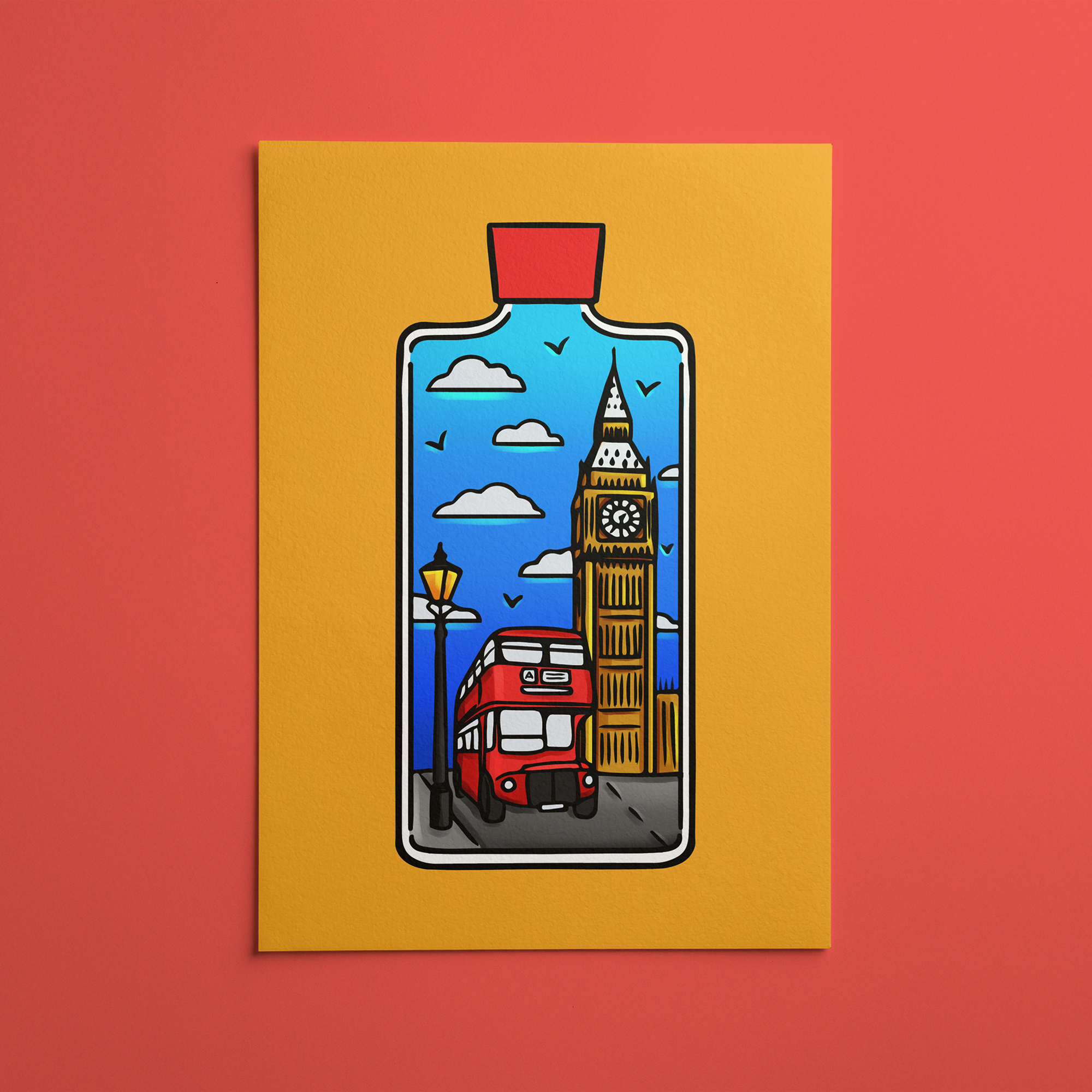 Big Ben in a Bottle Prints