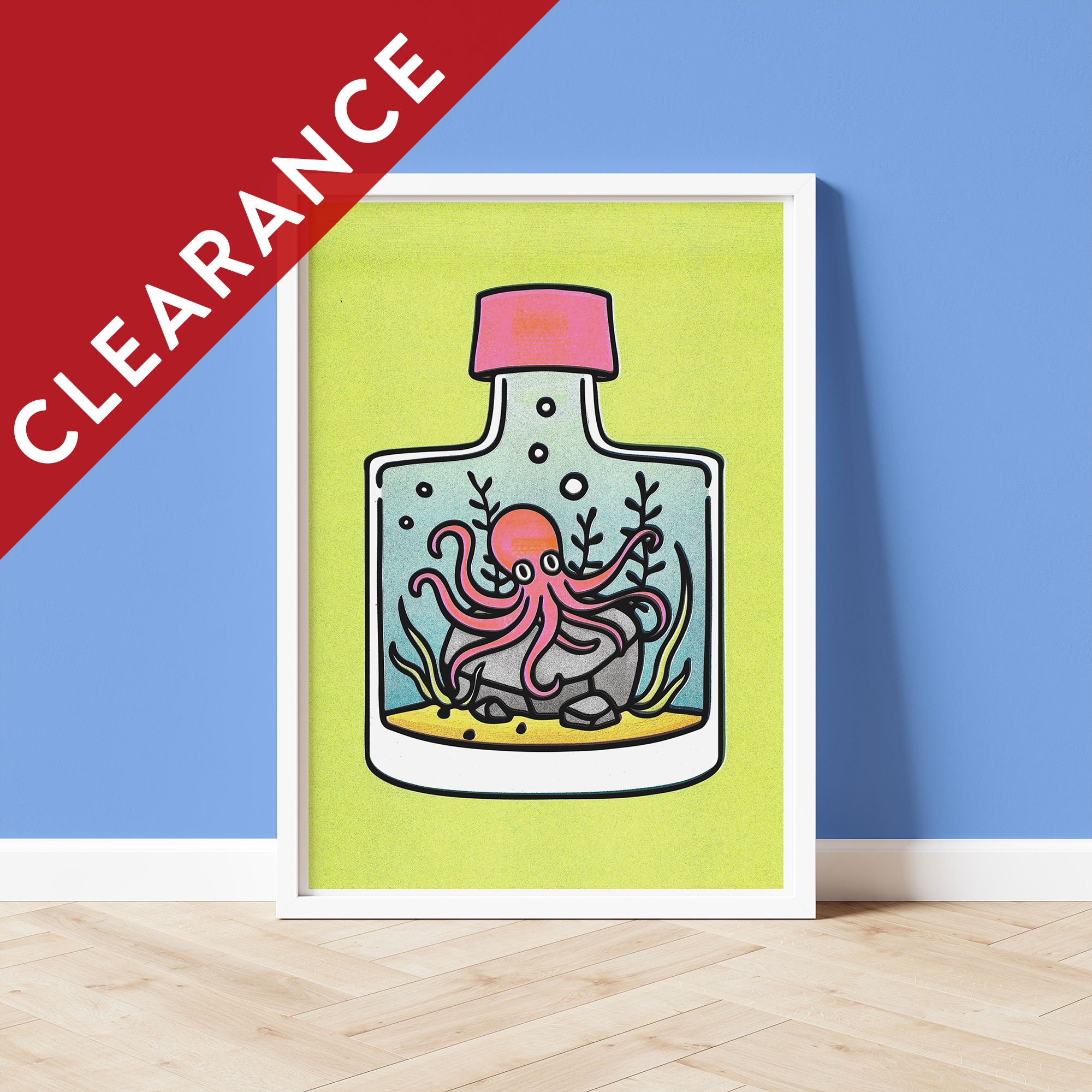 CLEARANCE: Octopus Risograph A4 Print