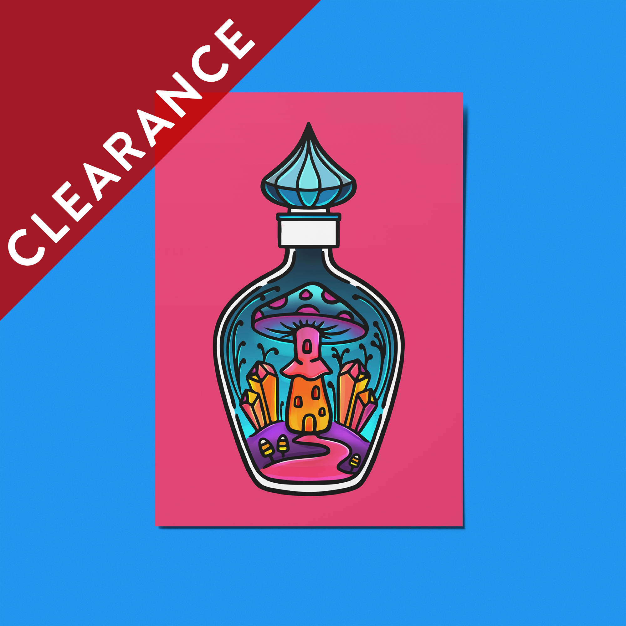 CLEARANCE: Mushroom Soft Touch Postcard