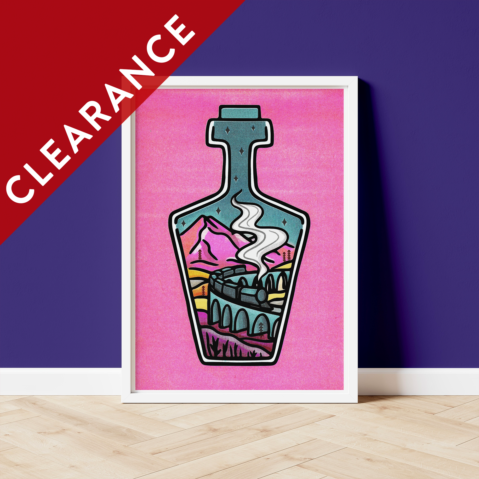 CLEARANCE Flying Scotsman Risograph A4 Print