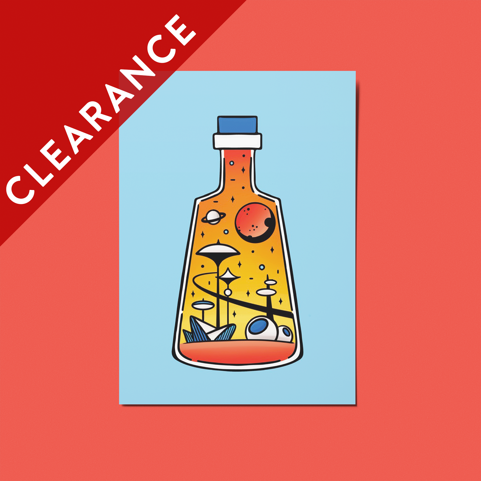 CLEARANCE: Retro City Soft Touch Postcard