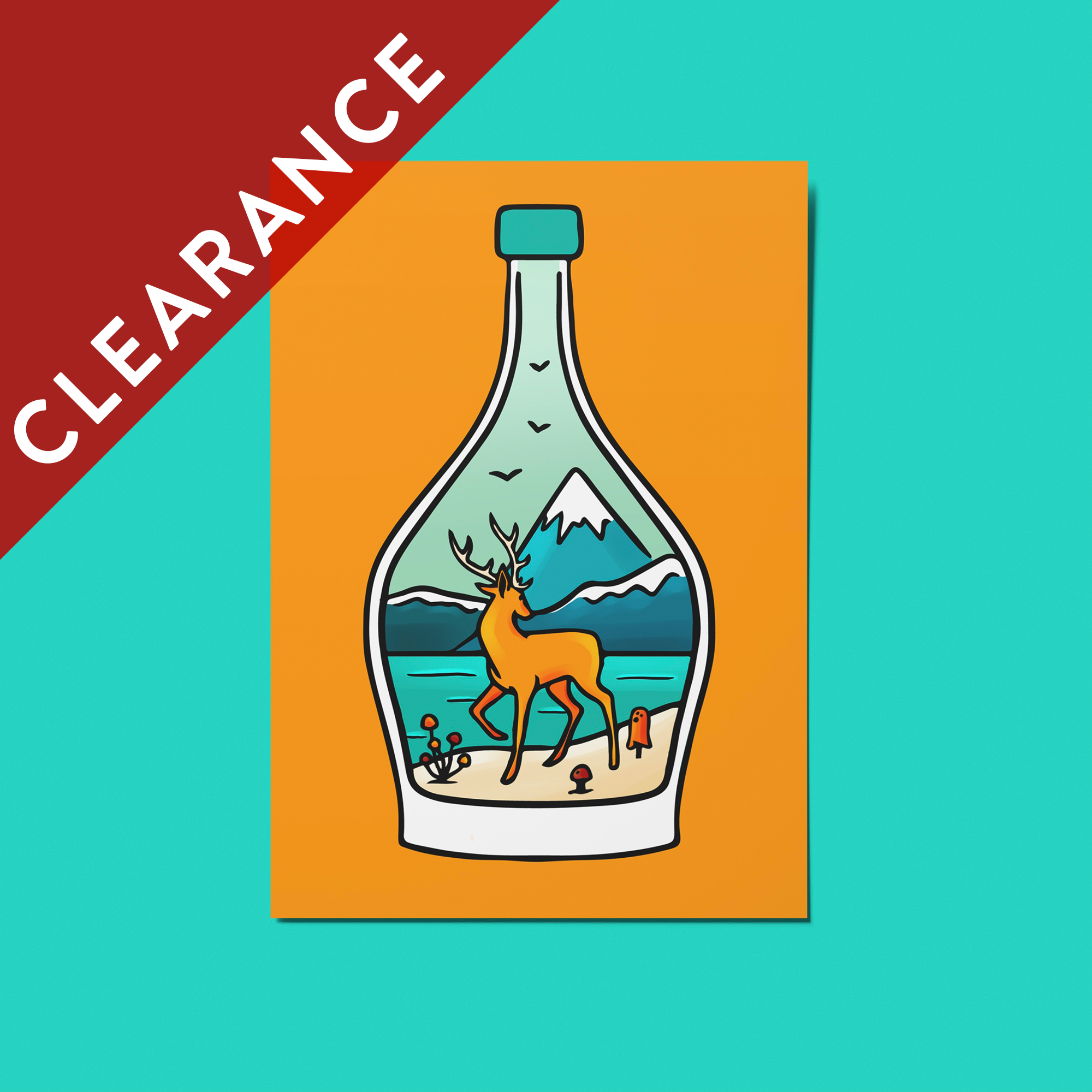 CLEARANCE: Highland Stag Soft Touch Postcard
