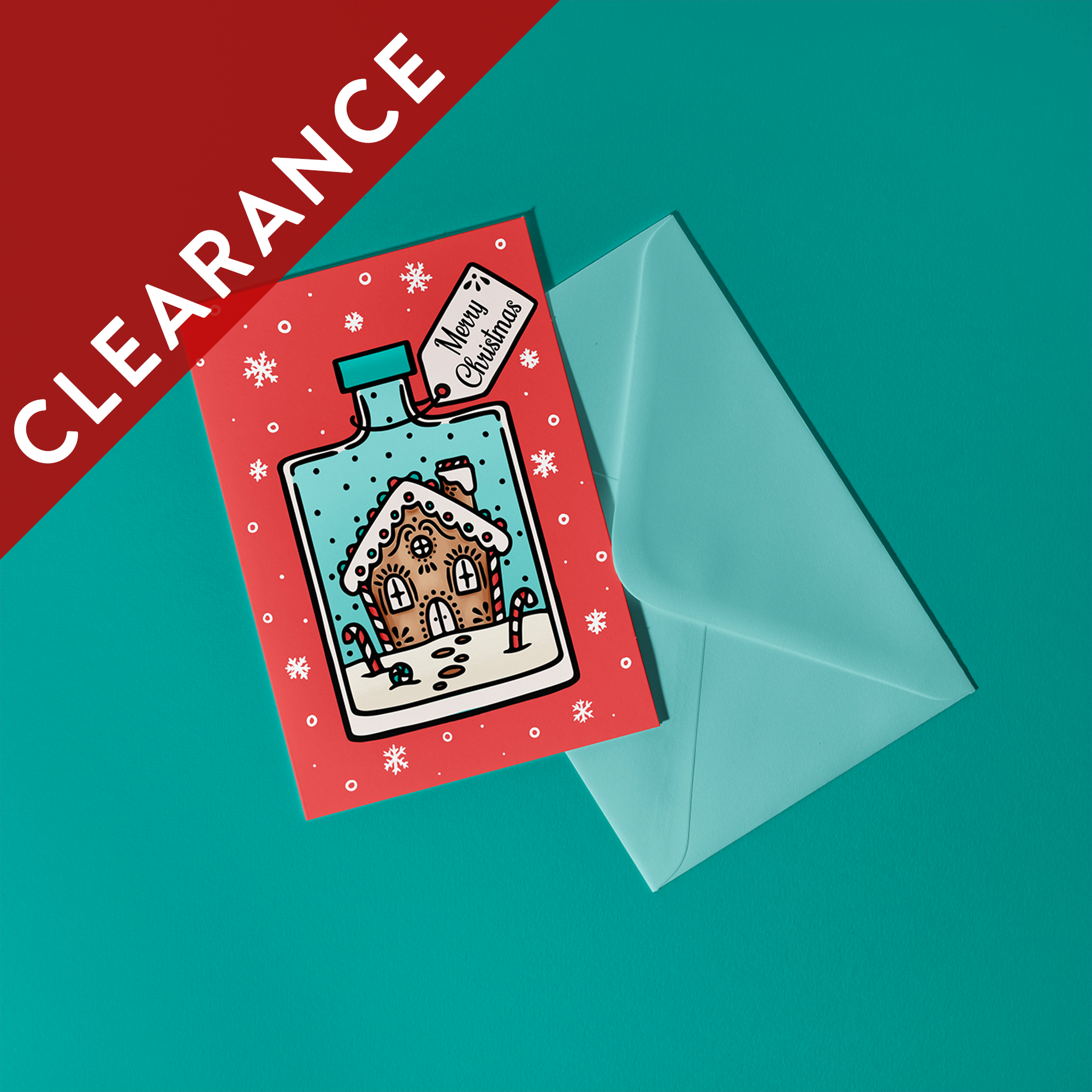 CLEARANCE: Gingerbread House Christmas Card