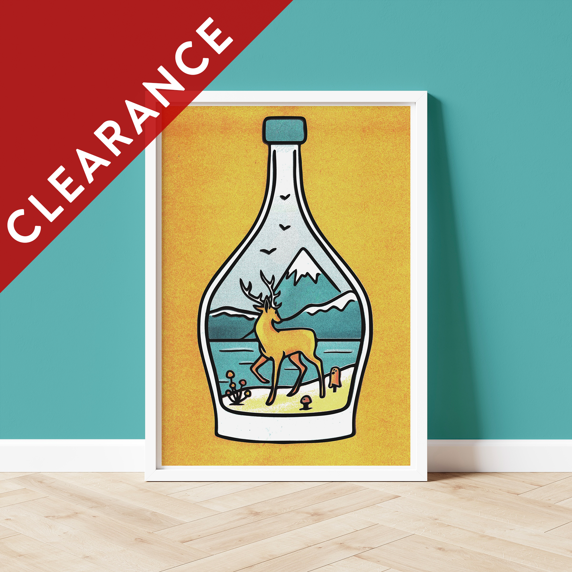 CLEARANCE: Stag Risograph A4 Print