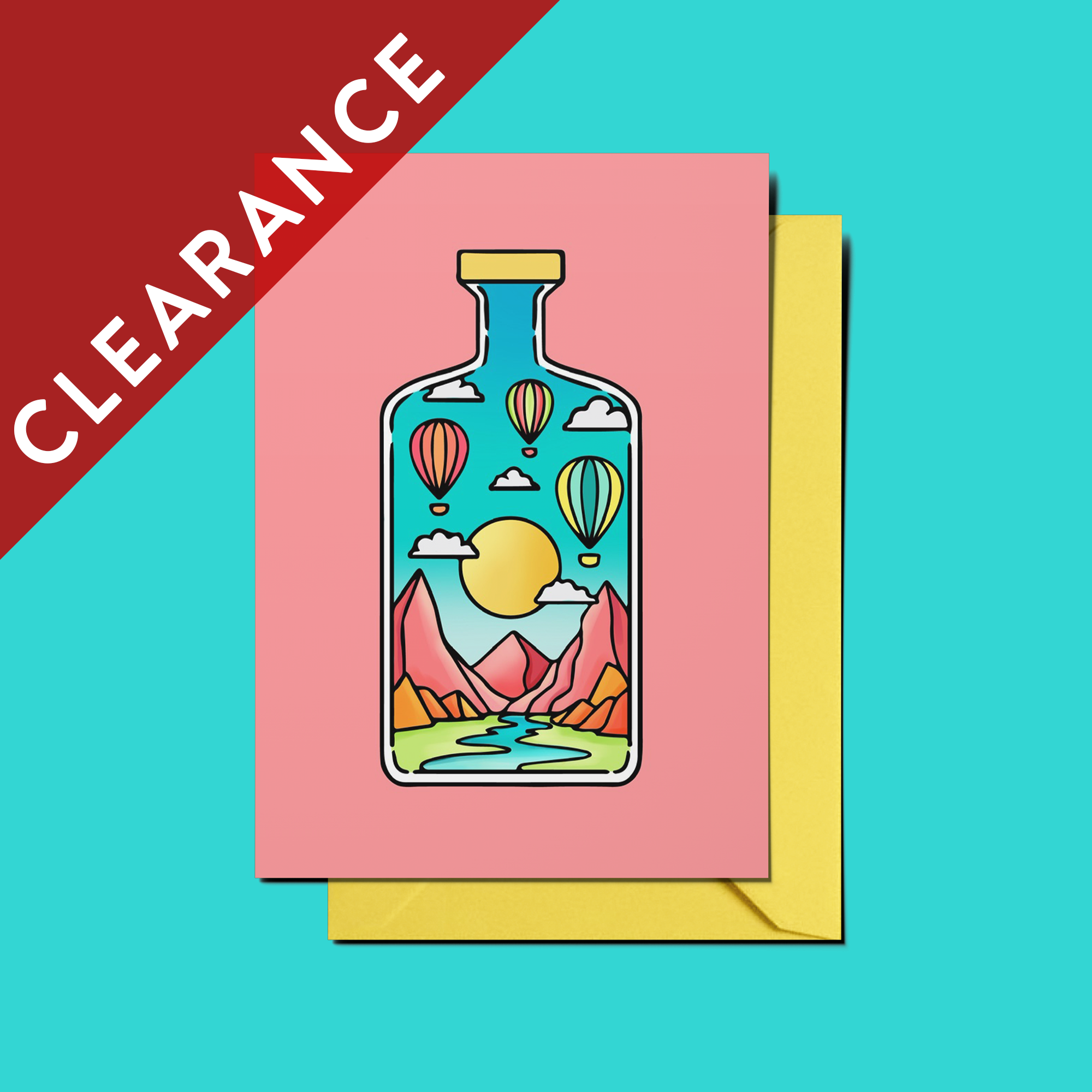 CLEARANCE: Hot Air Balloon Greeting Card