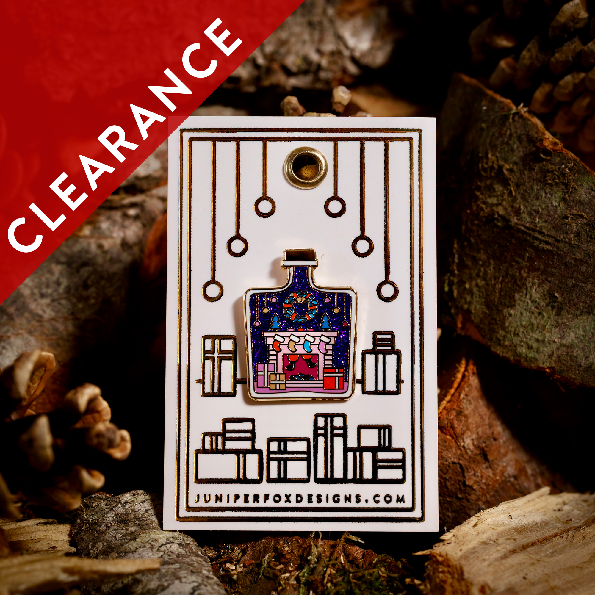 CLEARANCE: Fireplace Enamel Pin