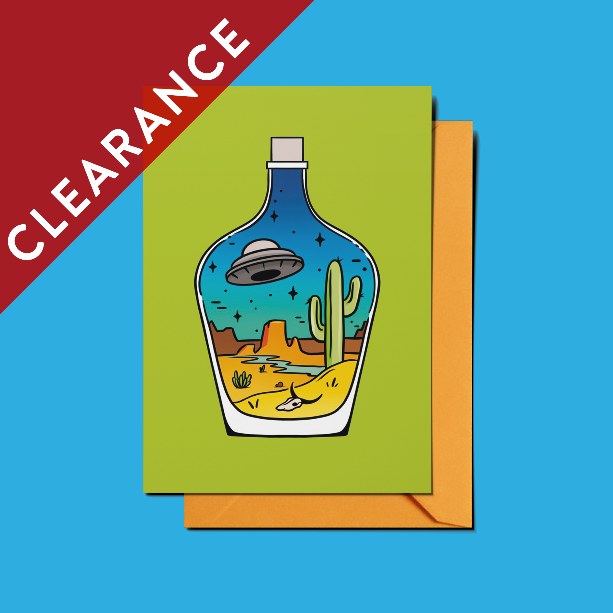 CLEARANCE: UFO Greeting Card