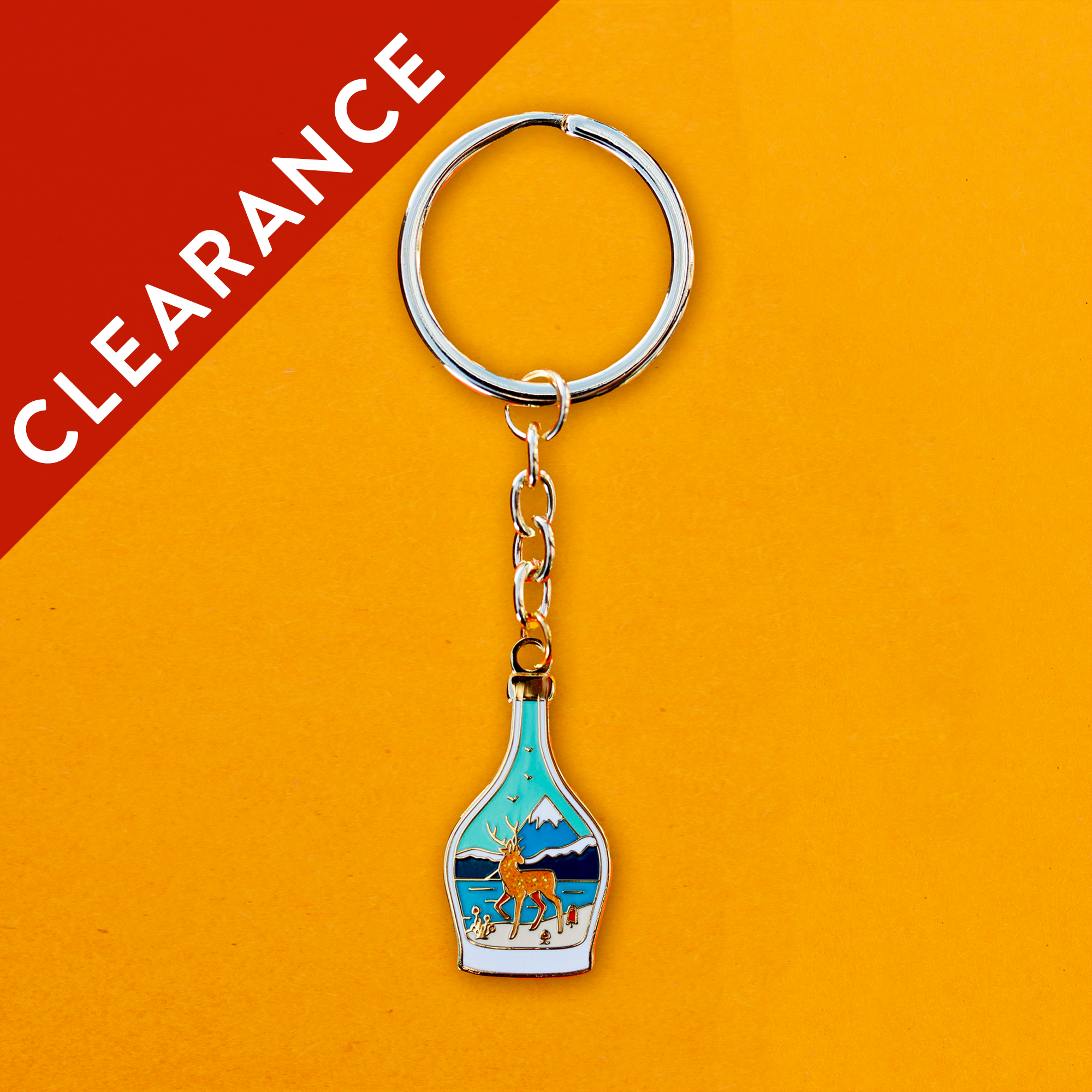 CLEARANCE: Mini Highland Stag in a Bottle Keyring