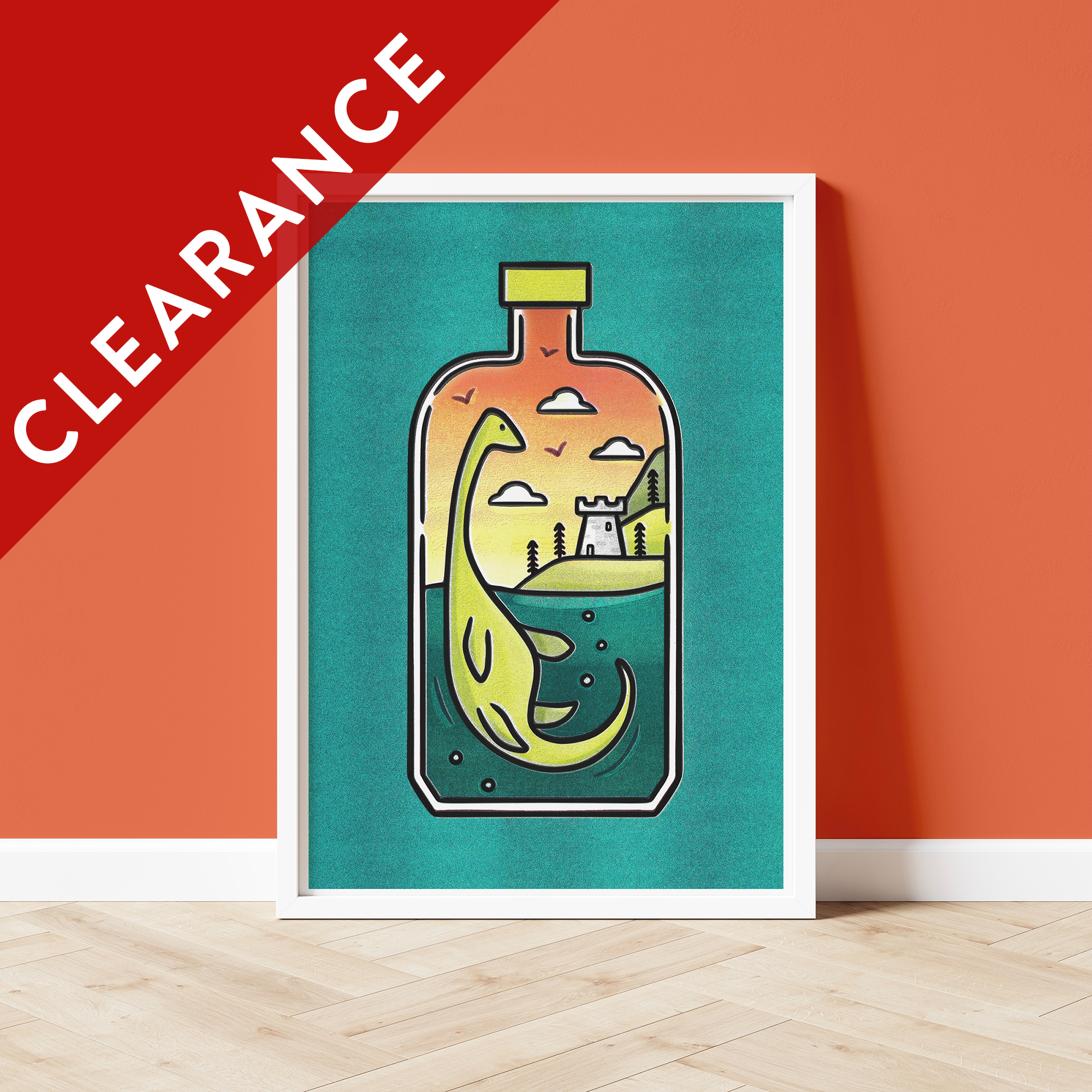 CLEARANCE: Nessie Risograph A4 Print