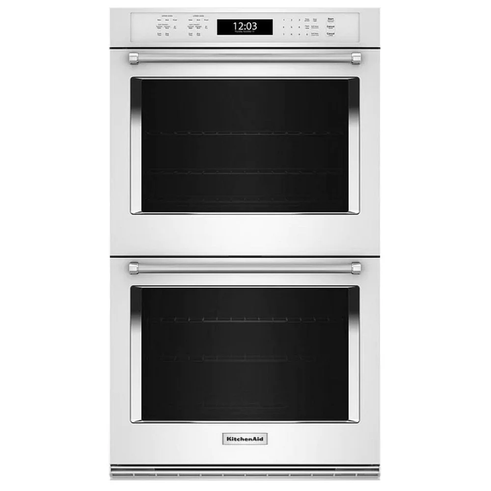 KitchenAid "30" White Double Electric Wall Oven