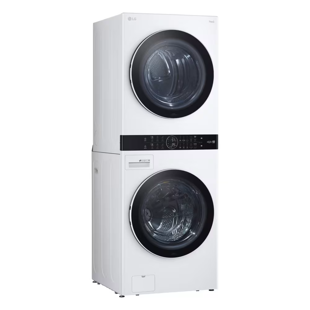 LG ThinQ "27" White Front Load Laundry Tower