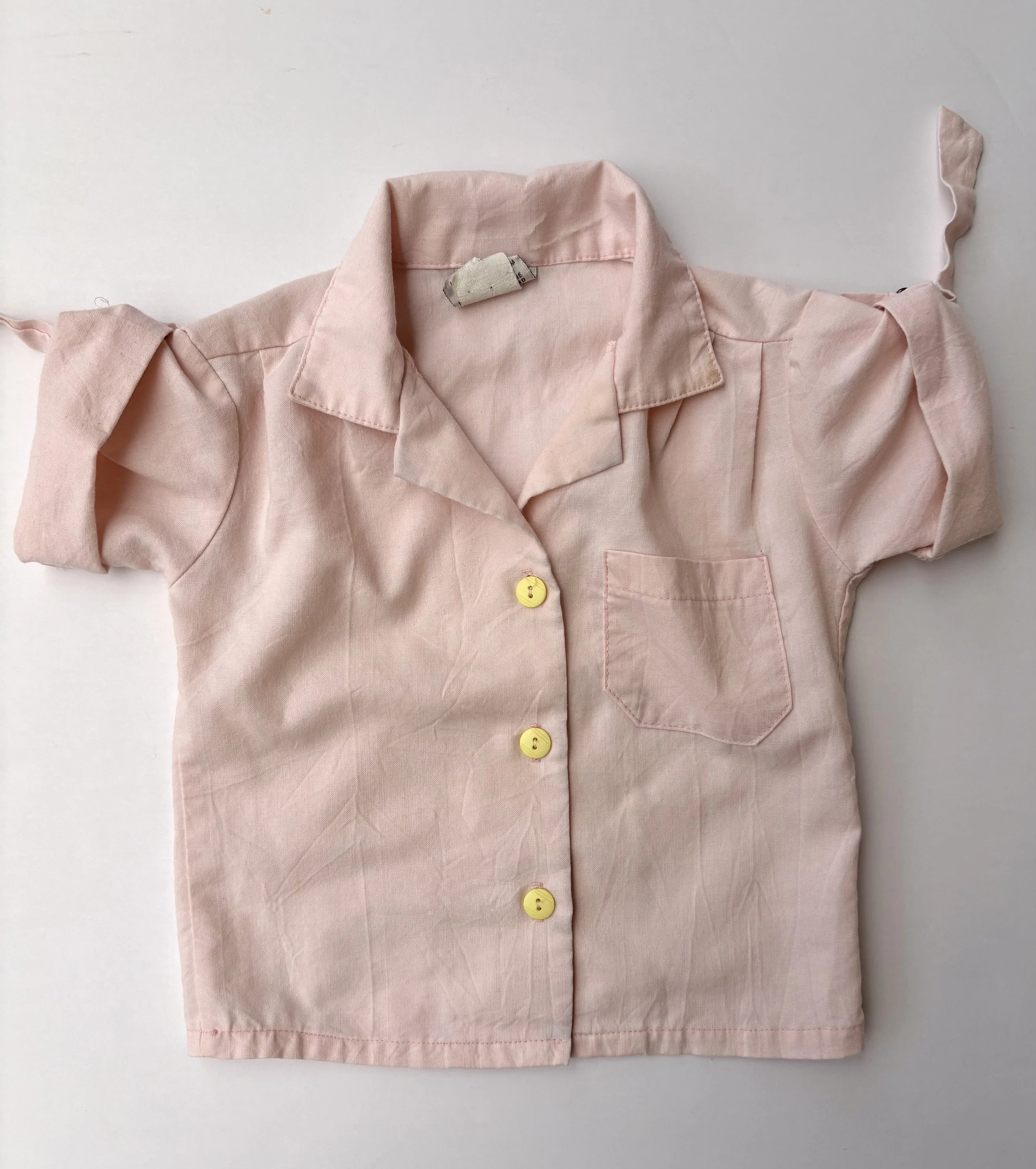 VINTAGE ROCKABILLY PALE PINK BLOUSE