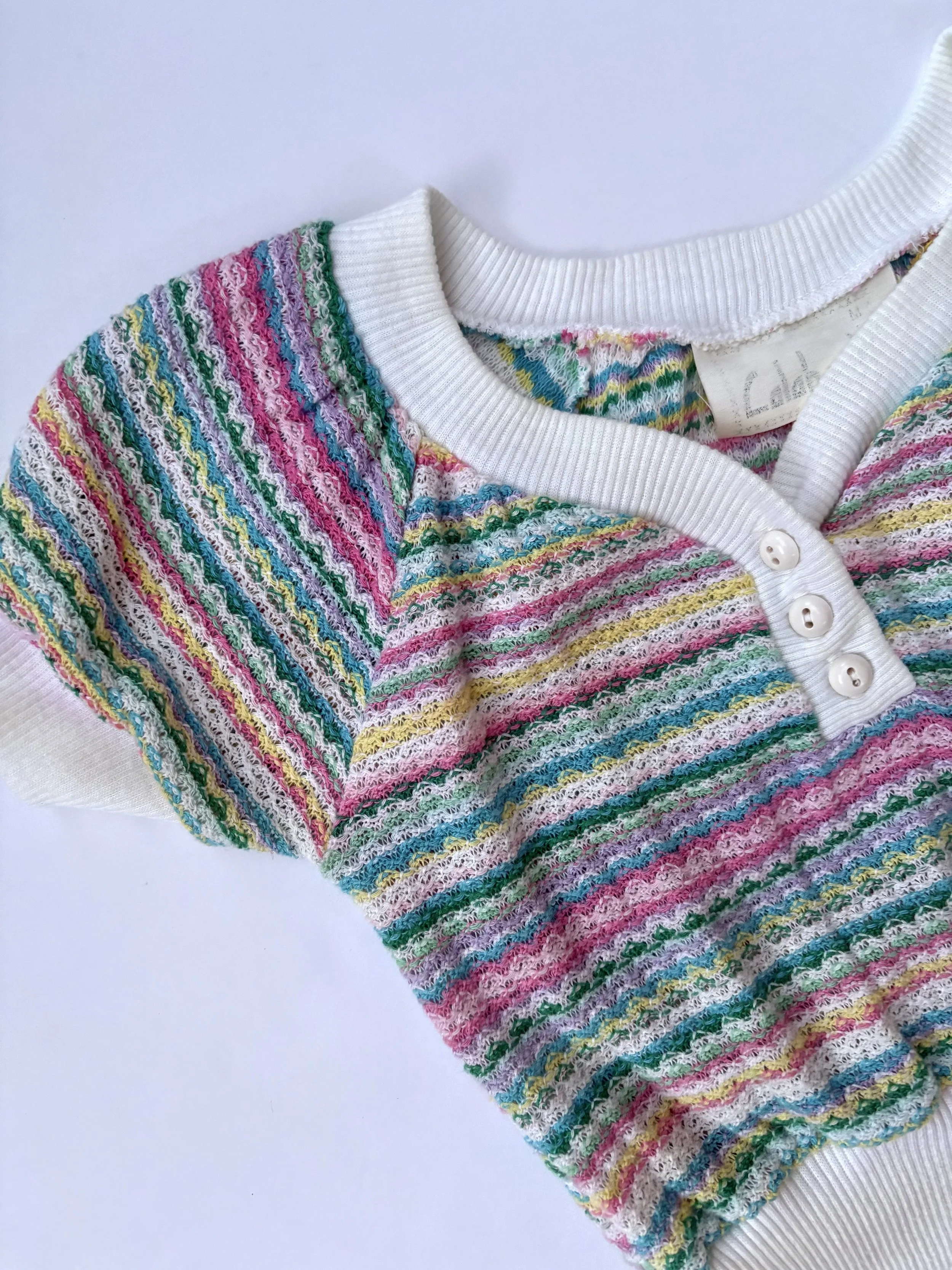 VINTAGE KNIT STRIPED TOP