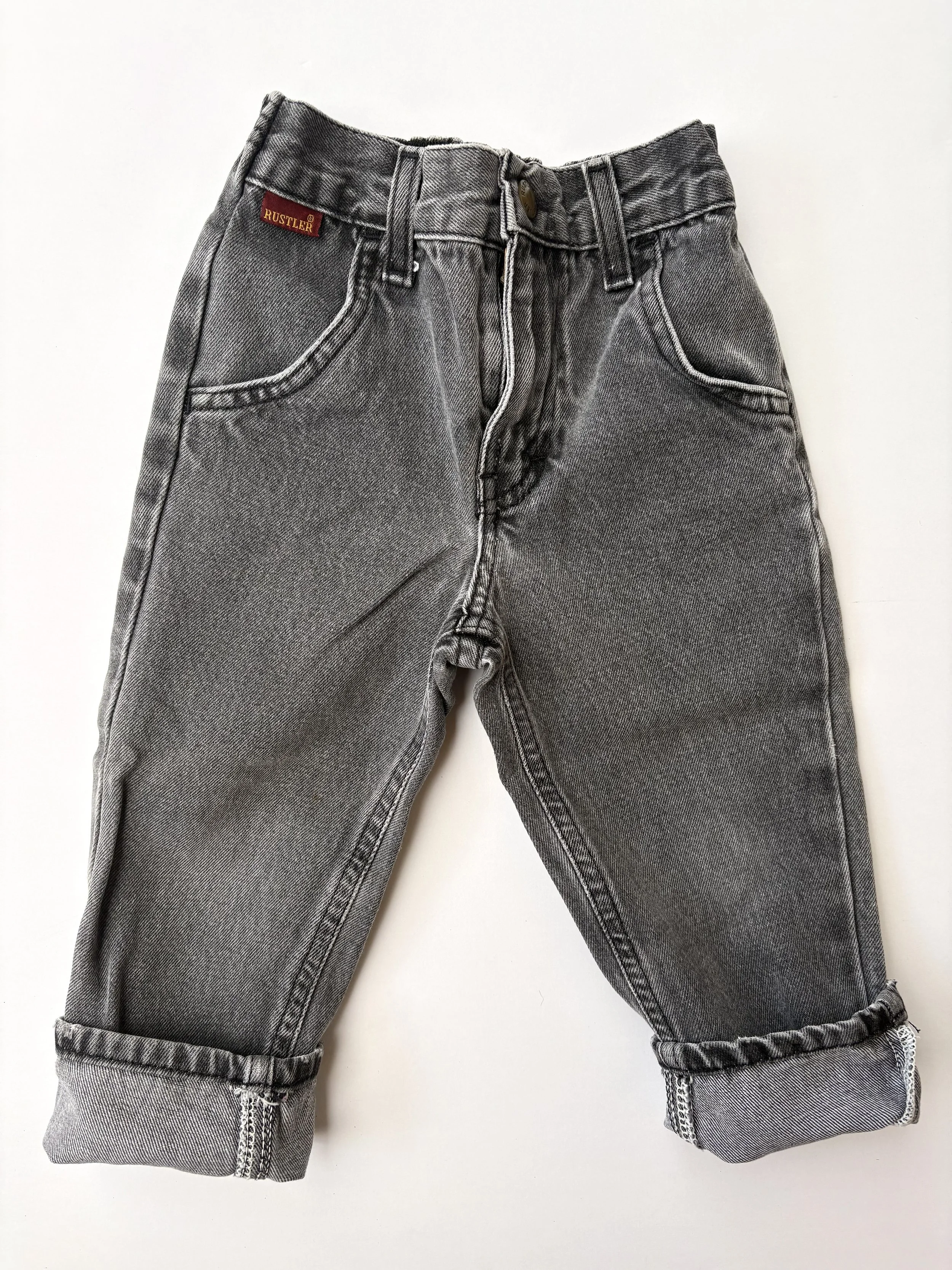 VINTAGE BLACK RUSTLER JEANS