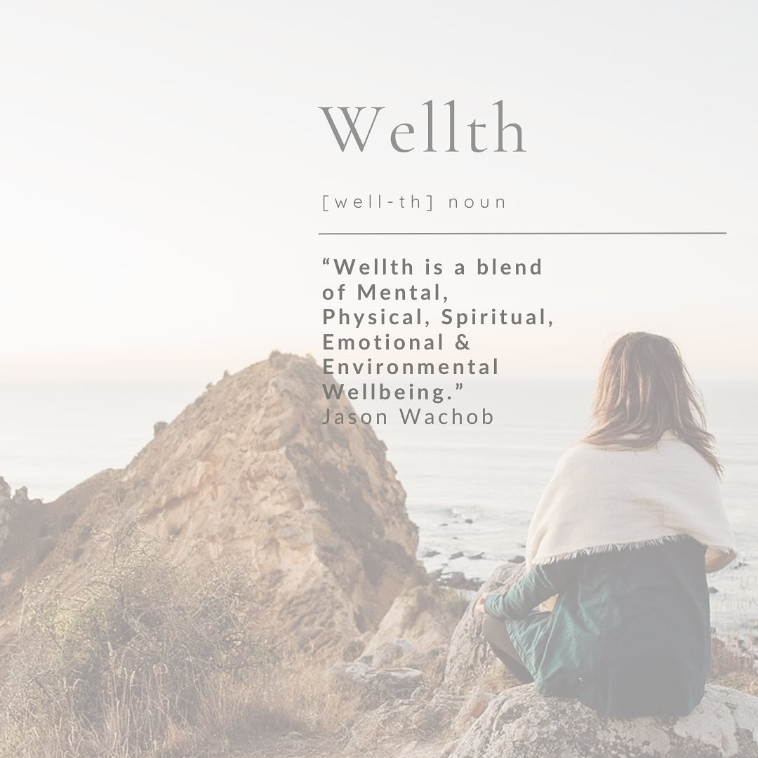 Welcome to Real Wellth 

&ldquo;Wellth is a blend of Mental, Physical, Spiritual, Emotional &amp; Environmental Wellbeing.&rdquo; 
Jason Wachob

#realwellth
#wholepersonhealth
#integrativemedicine