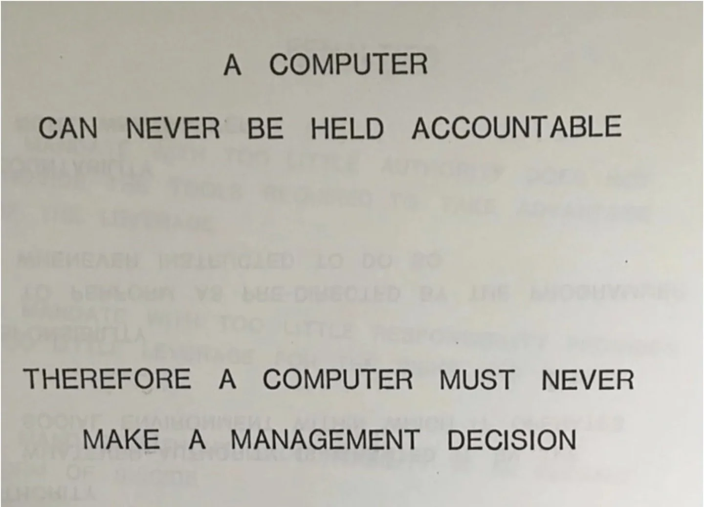 1979 IBM training course manual.