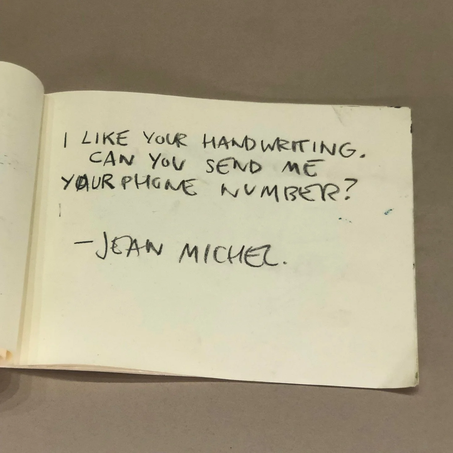 Jean-Michel Basquiat&rsquo;s Handwriting, believe it&rsquo;s his journal? Sometime during the 1980s.