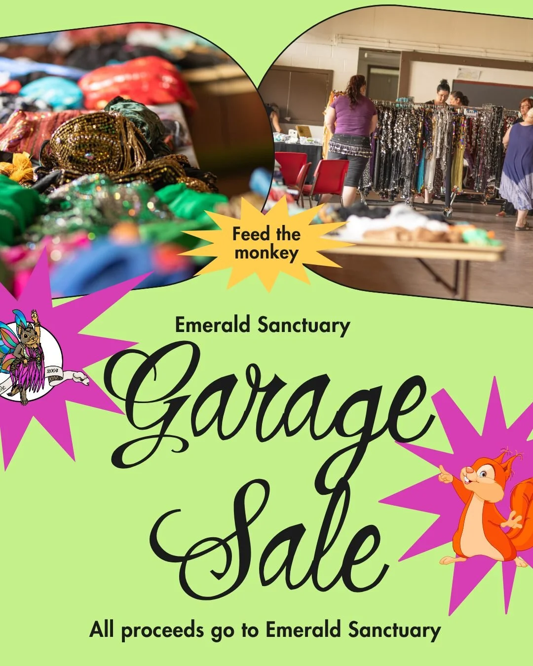 ✨Packing for camp? Don&rsquo;t forget to clean out your closet!✨
Bring your gently loved dancewear and sparkly extras to the Emerald Garage Sale or Consignment Table and let them shine again 💃🌟

🧺 Garage Sale Table
Drop off your costumes, accessor
