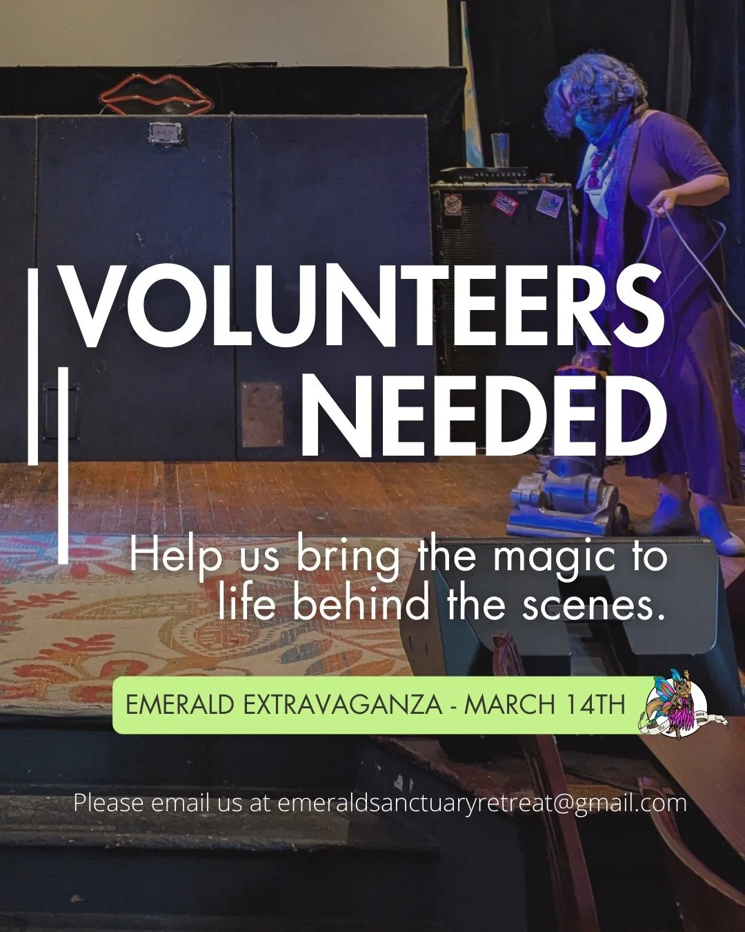 The Emerald Extravaganza Hafla is one of our favorite ways to bring the Emerald Sanctuary community together, and it truly takes a village to make it happen. We are looking for a few more Werker Beez (our wonderful volunteers!) to help us keep things