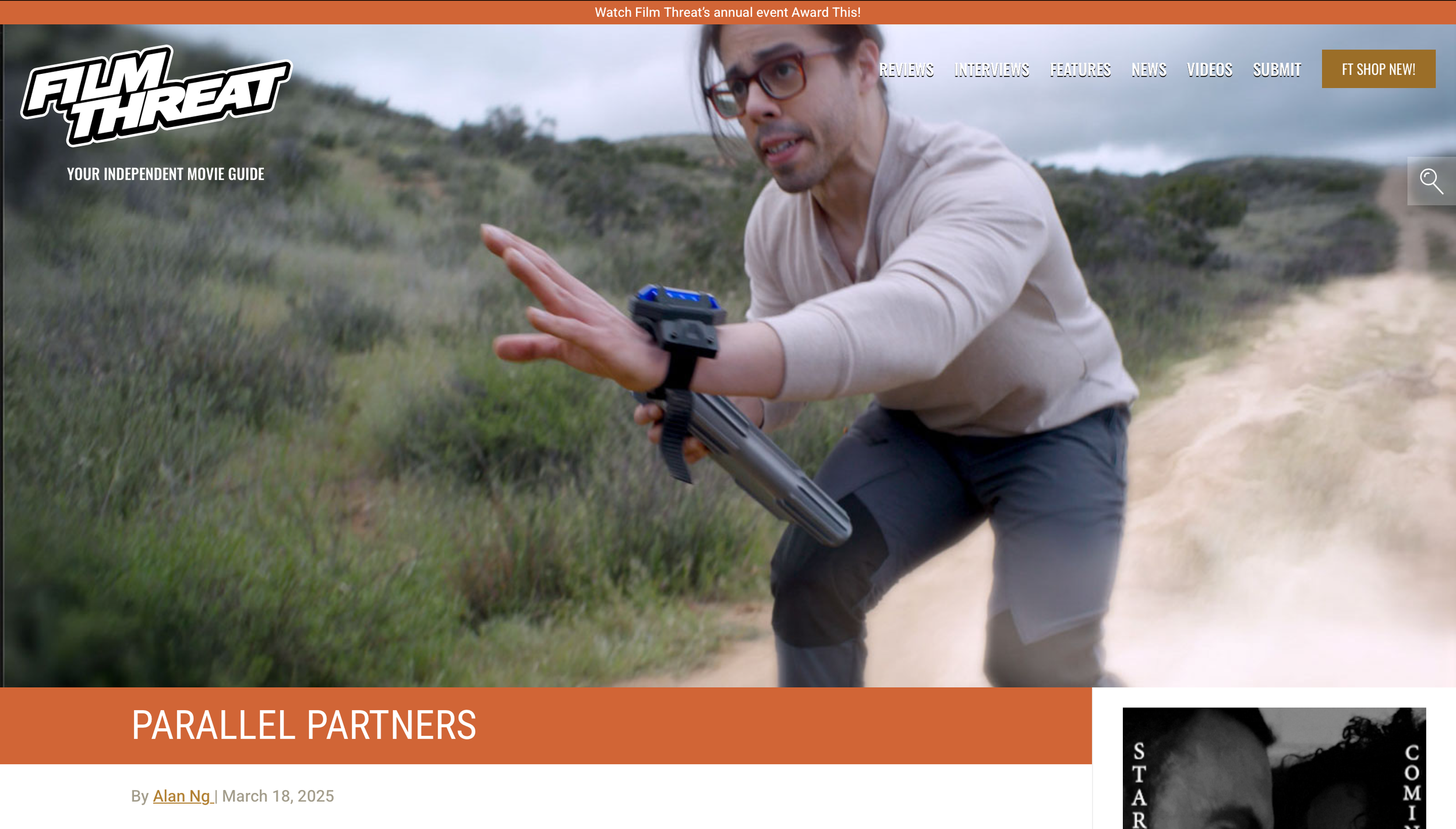 FIlm Threat reviews Parallel Partners starring Francisco Marquez and Meredith Vivian