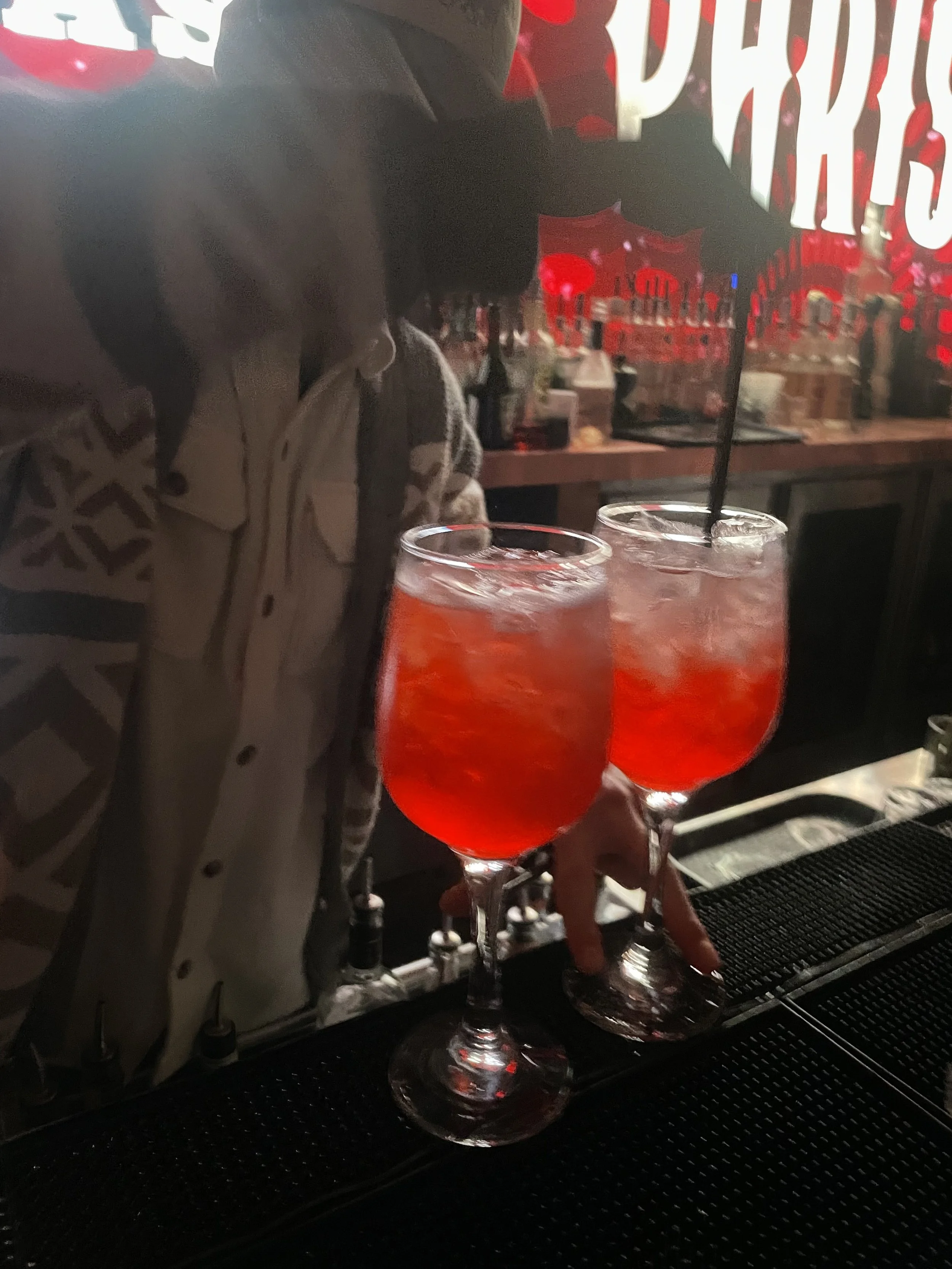 Paris Texas is DARK and so is there APEROLS. Not promoted and may need to ask for a manager BUT they taste BETTER than good. Rating: 9 
