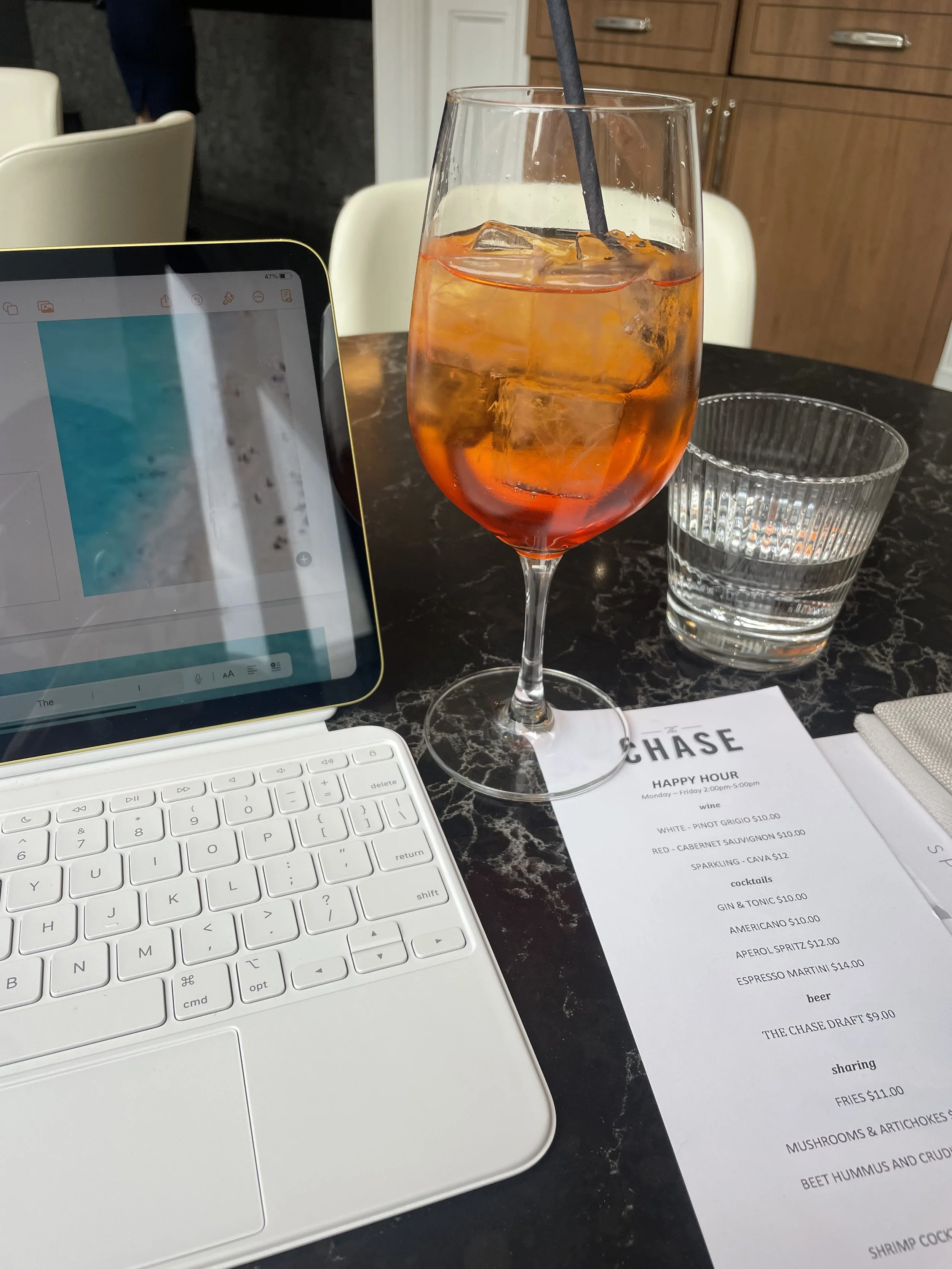 7.4 Feels like a massachusetts boston providence montauk feel in downtown Toronto. Location: The Chase. A little bit of similarity to Catch Restaurants in the USA, but its more sea food based. Rooftop: 9