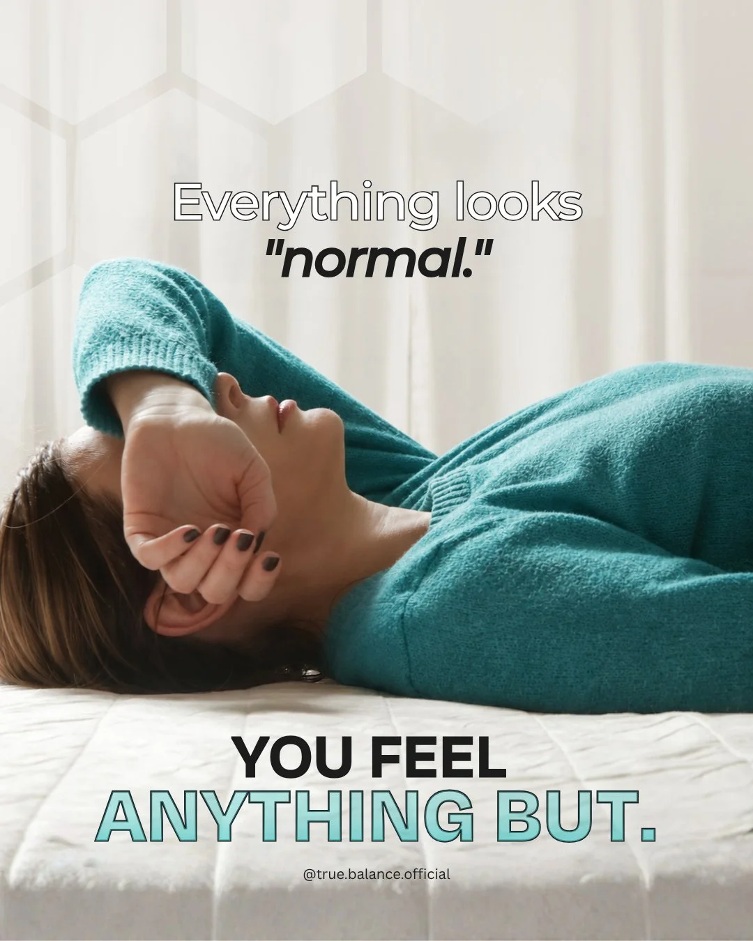 Nobody hands you a manual for this. ⁠
⁠
You go in, describe what's happening, and hear that your bloodwork looks fine. So you leave assuming the problem is you. ⁠
⁠
The problem usually isn't you. Perimenopause can begin in your mid-30s and last close