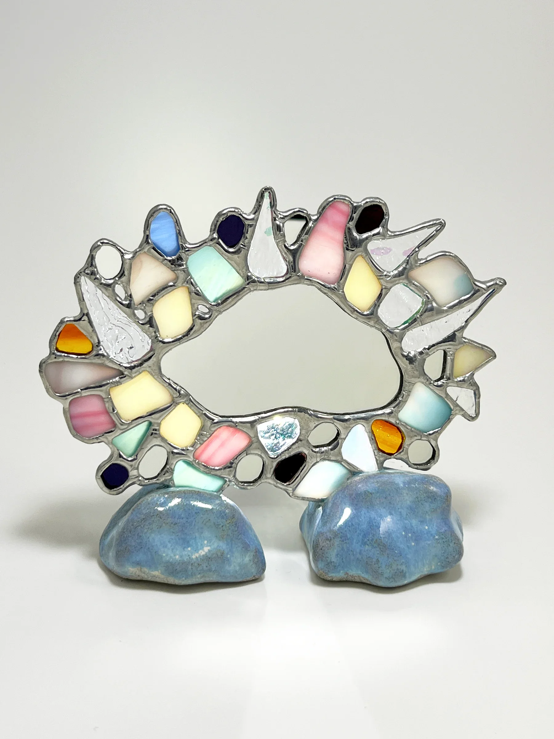 Kaley Flowers x Carson Teal Opaline mirror, $275 through kaleyflowers.com.