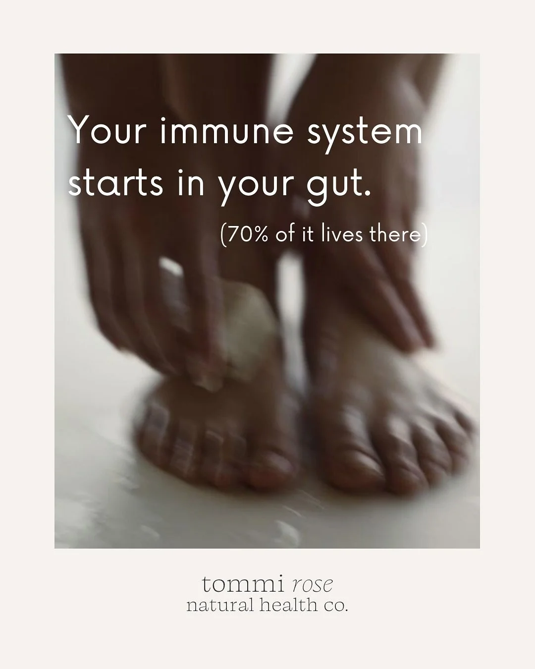 Most people focus on supplements, disinfectant, or &ldquo;boosting&rdquo; their immunity&hellip; but the real control centre of your immune system is your gut.

Around 70% of your immune cells live in the digestive tract.
So every single day, your mi