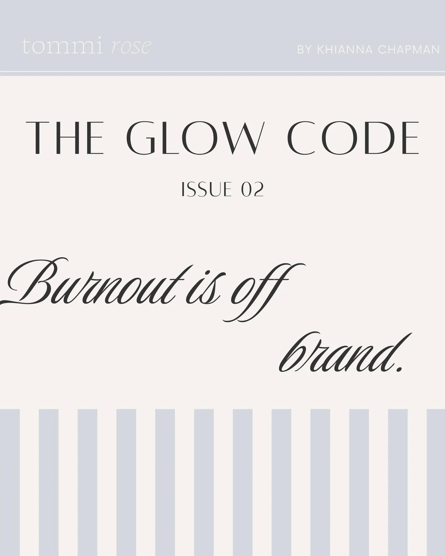 We are not wearing exhaustion as couture anymore.

Burnout is off-brand.

The Glow Code &mdash; Issue 02.

💋

#womenshealth #hormonehealth #wellnessculture #nervoussystemregulation #highfunctioningwomen