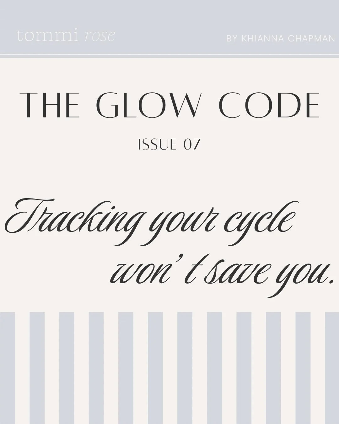 Tracking your cycle won&rsquo;t save you.

You have the app.
You know your luteal phase.

But if you&rsquo;re still sleeping 5 hours, skipping meals and living on caffeine&hellip;

That&rsquo;s not cycle awareness.

That&rsquo;s aesthetic wellness.

