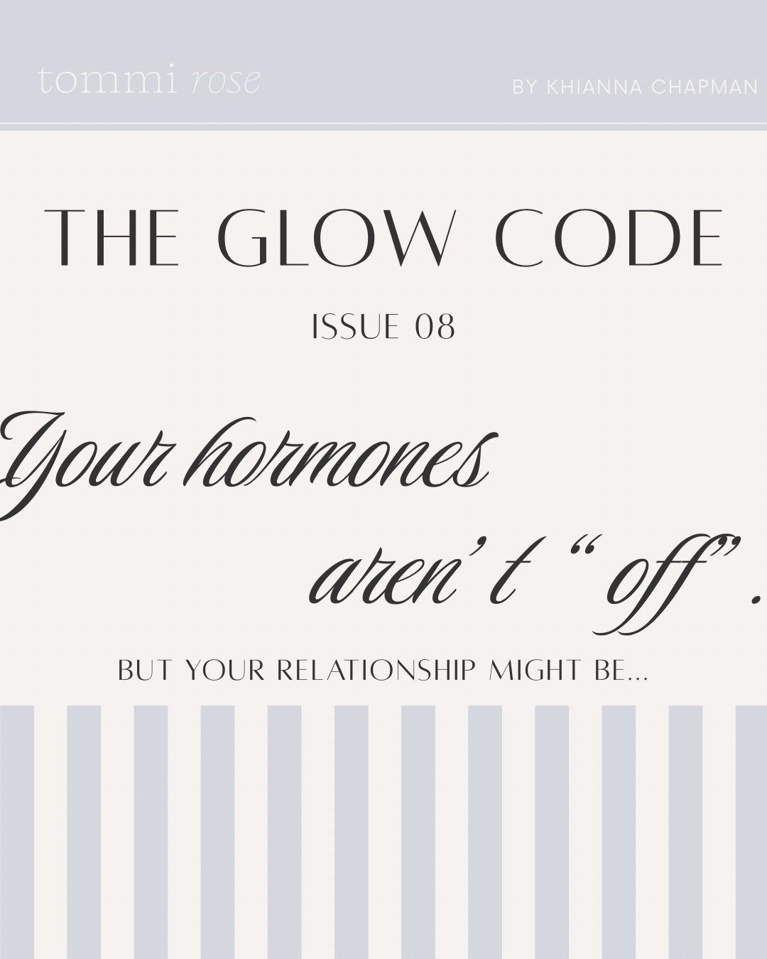 Your hormones might not be the problem.

Sometimes it&rsquo;s not progesterone.

It&rsquo;s the job.
The stress.
The relationship.
The constant pressure your nervous system is under.

Your body only understands one question:

Am I safe?

Issue 08 of 