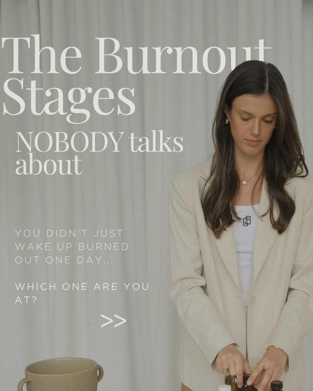 Burnout doesn&rsquo;t happen overnight &mdash; it&rsquo;s a progressive breakdown of your nervous system, hormones, and energy.

Most high-achieving women don&rsquo;t recognise the early signs of burnout&hellip; because they&rsquo;re used to pushing 