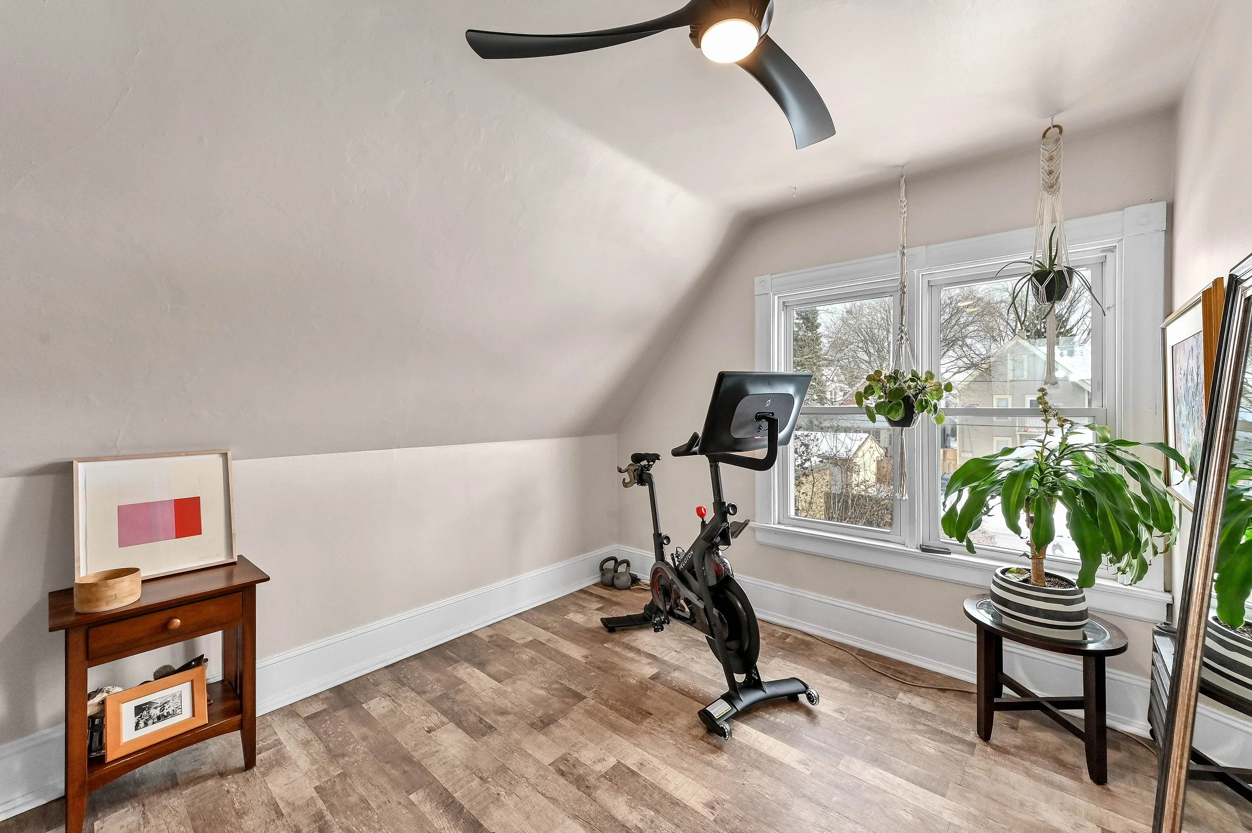Bedroom Overlooking Backyard