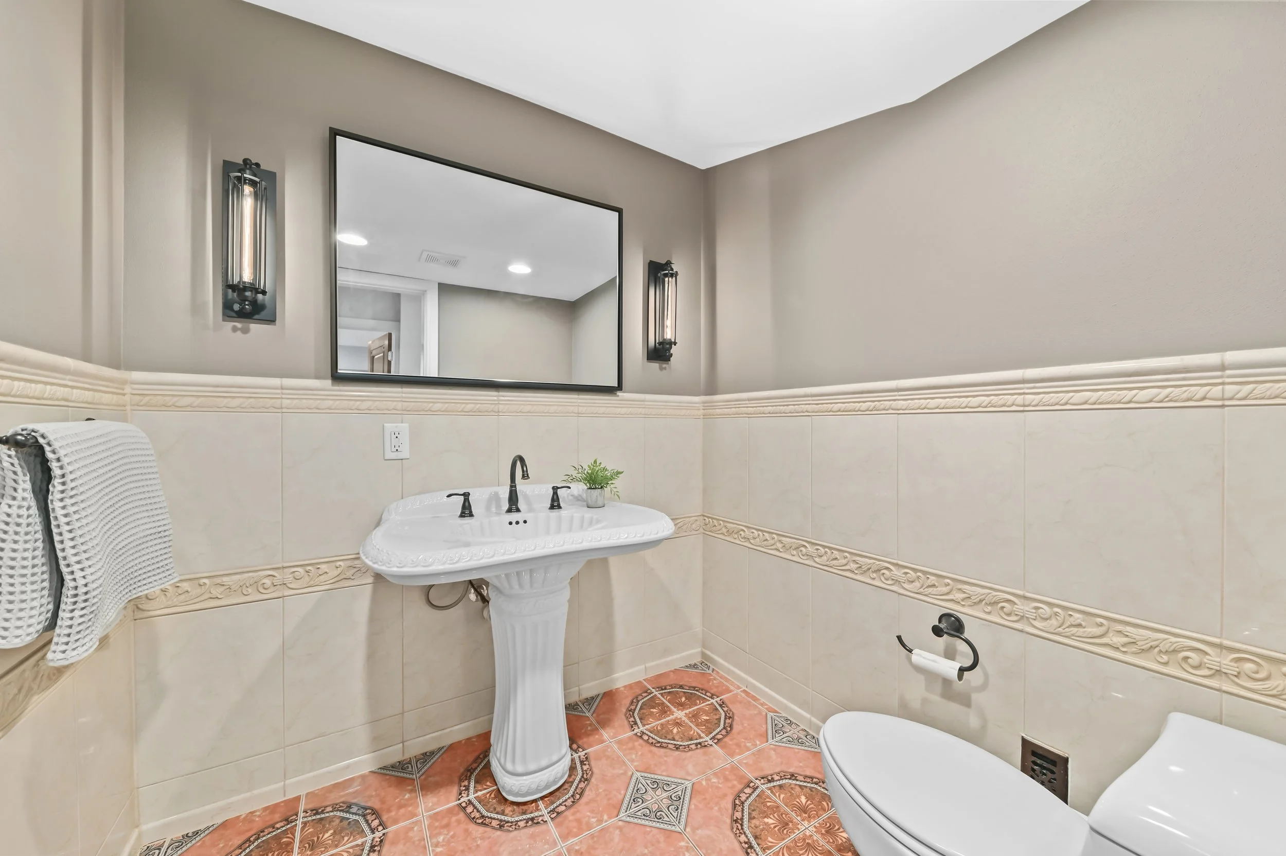 first floor half bath