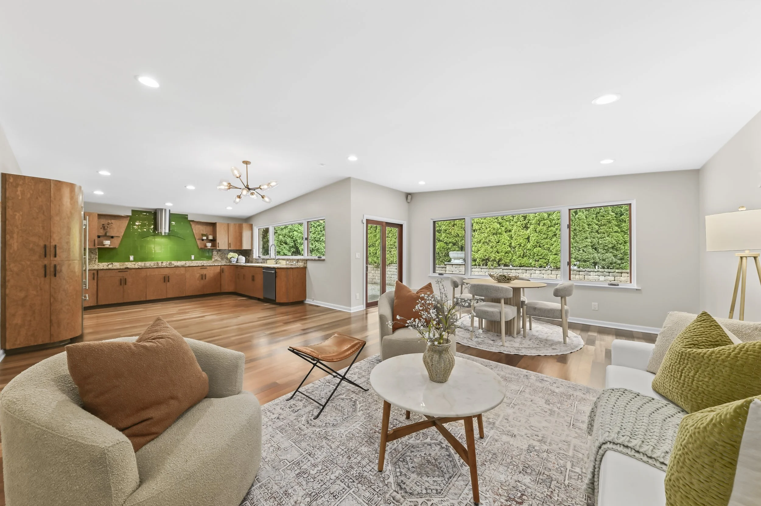 Open Family room into kitchen