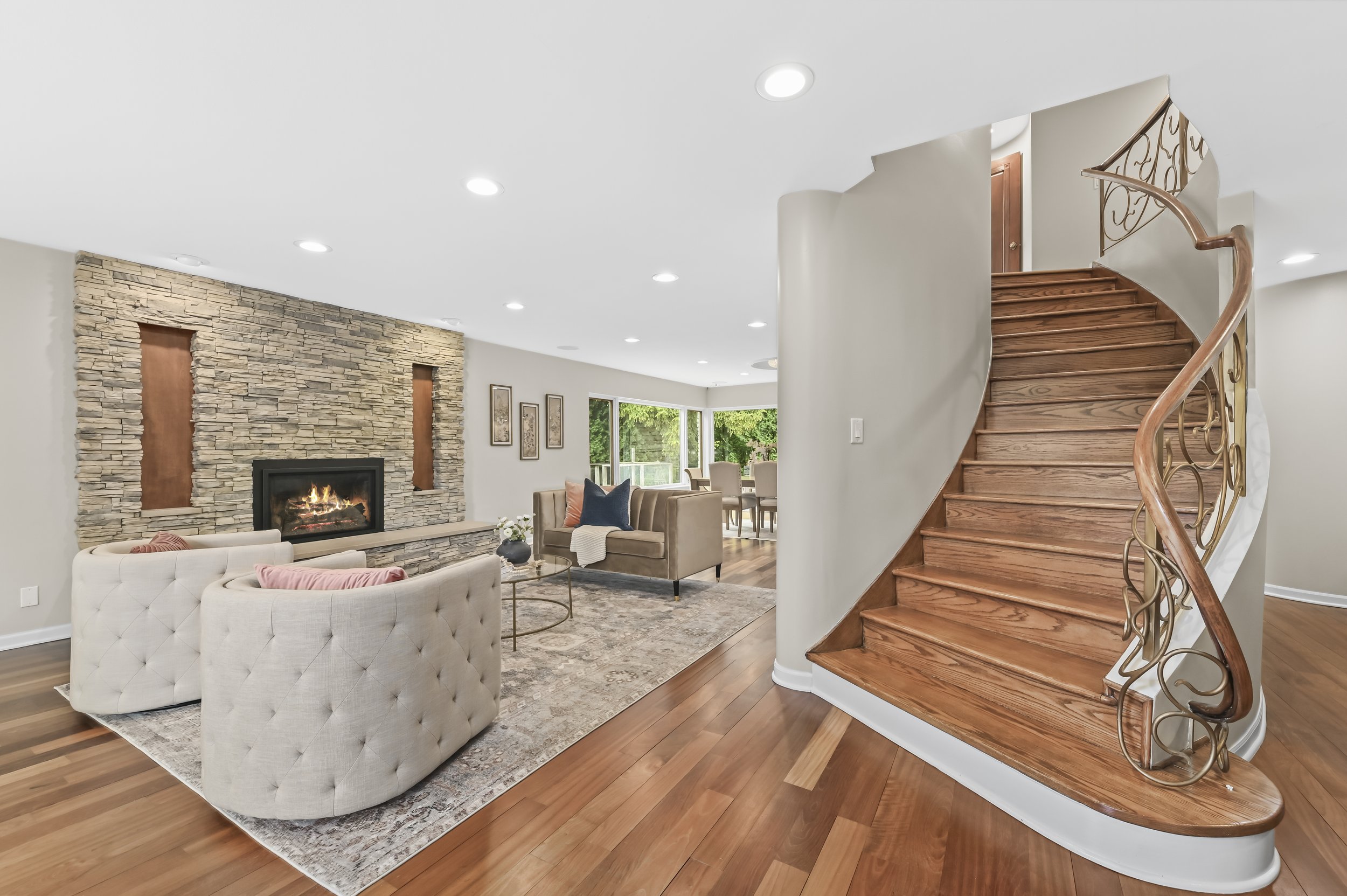 living room staircase